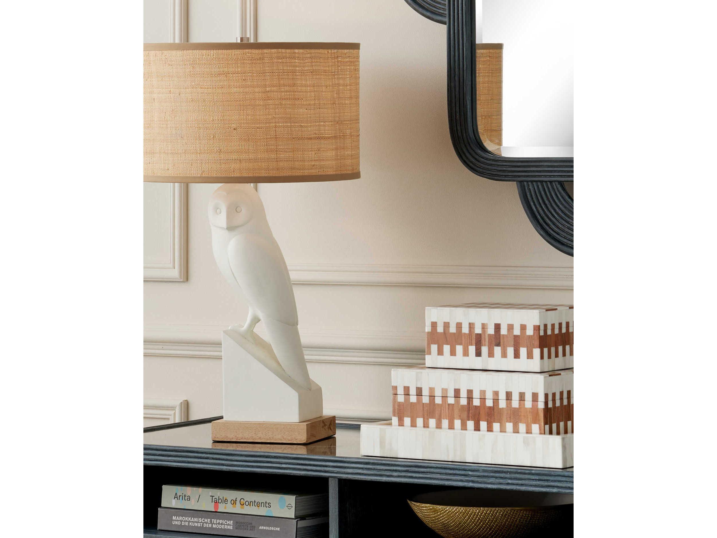 Currey & Company White / Natural Tia Box Set of 2