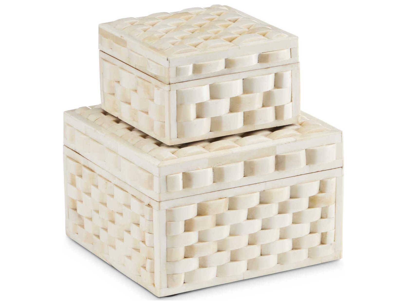 Currey & Company Natural Felice Box Set of 2