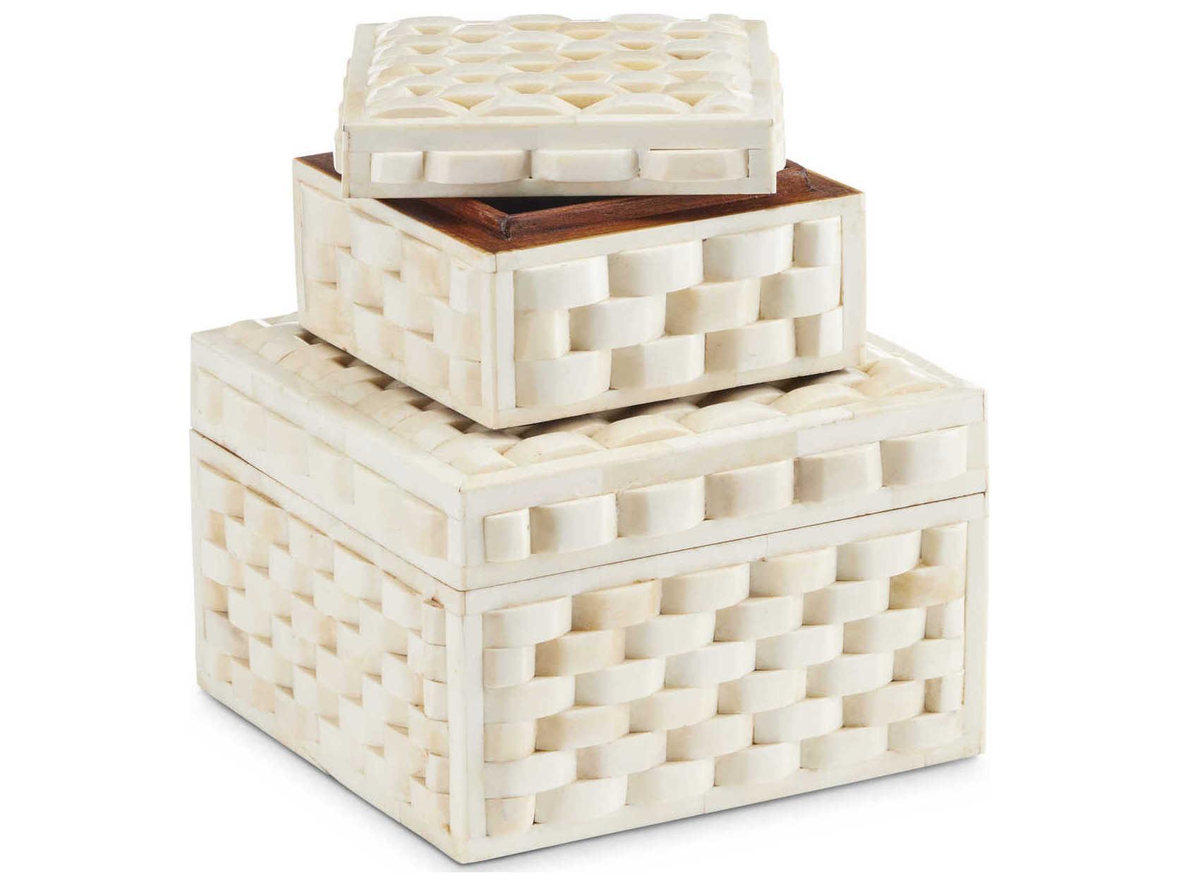 Currey & Company Natural Felice Box Set of 2