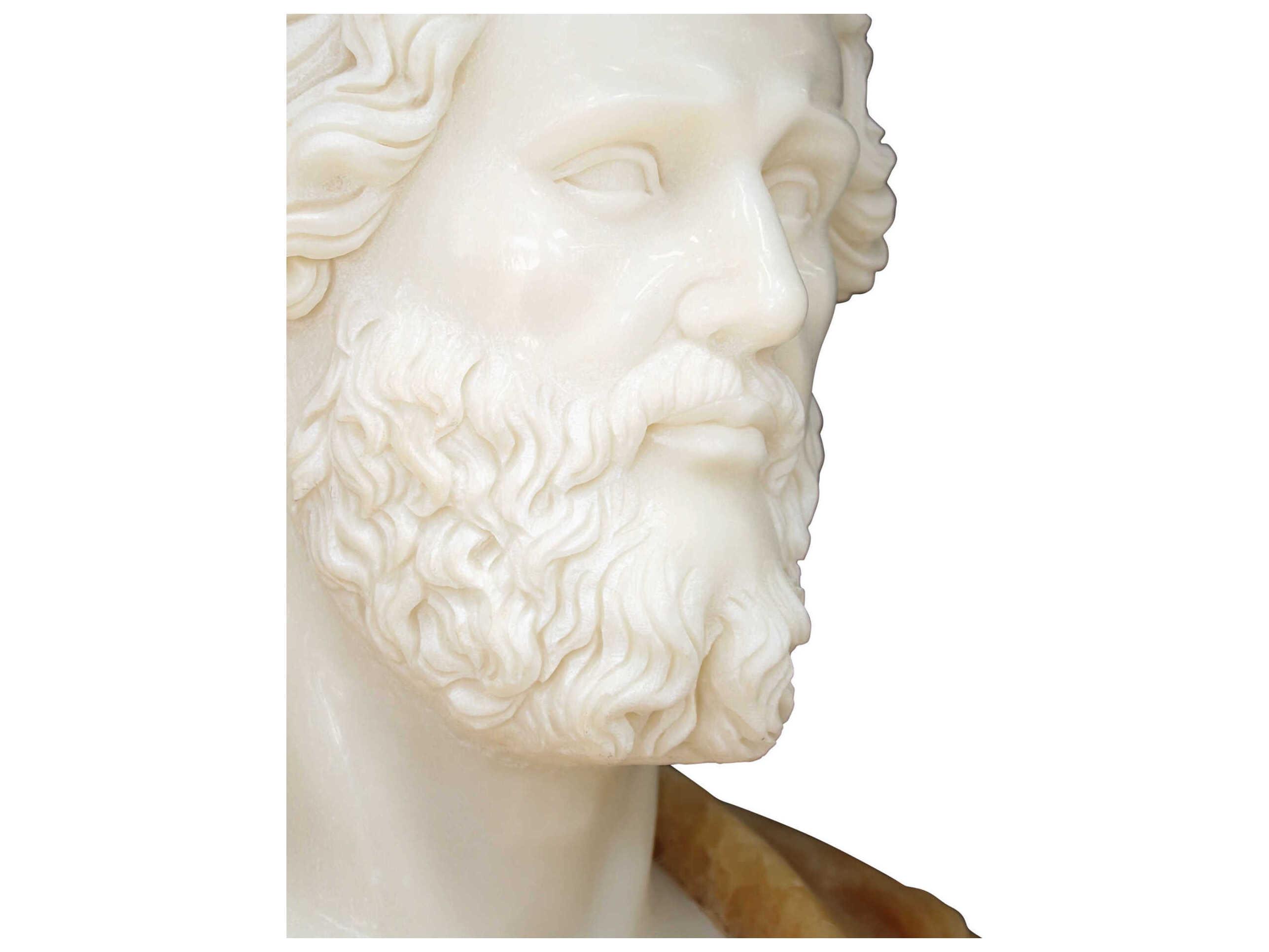 Currey & Company Thanos Marble Bust Sculpture