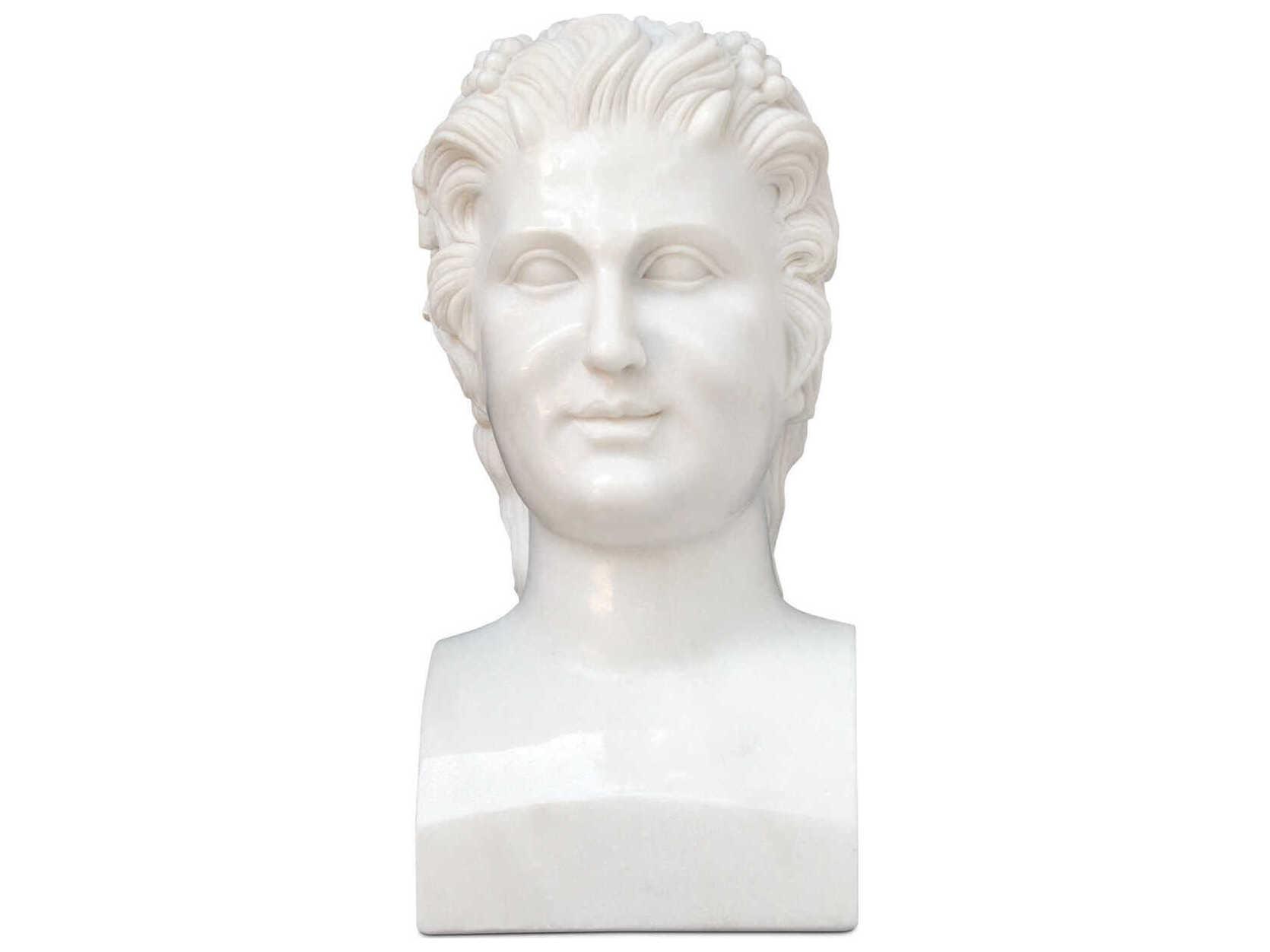 Currey & Company Hector Marble Bust Sculpture