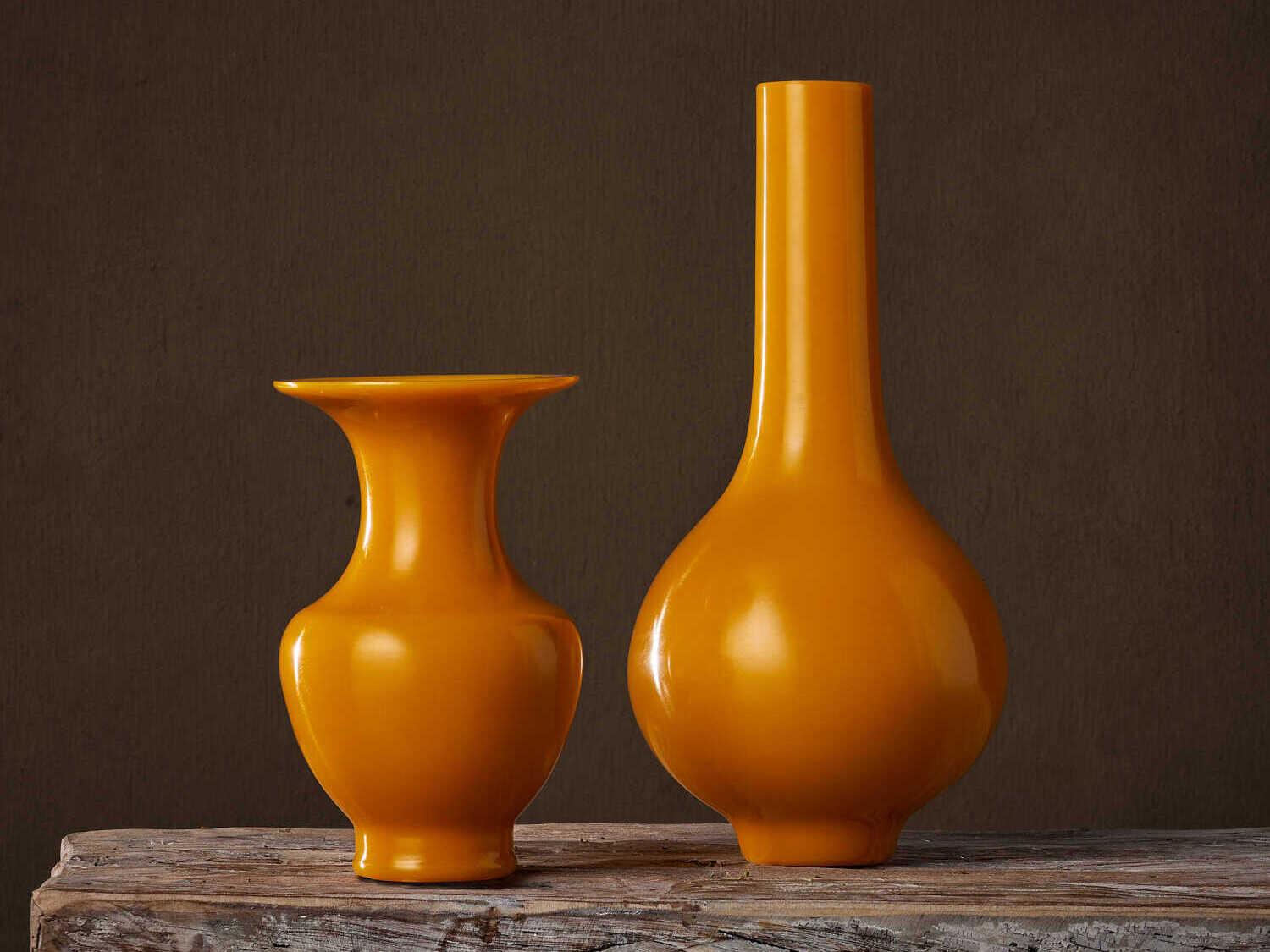 Currey & Company Imperial Yellow Peking Vase