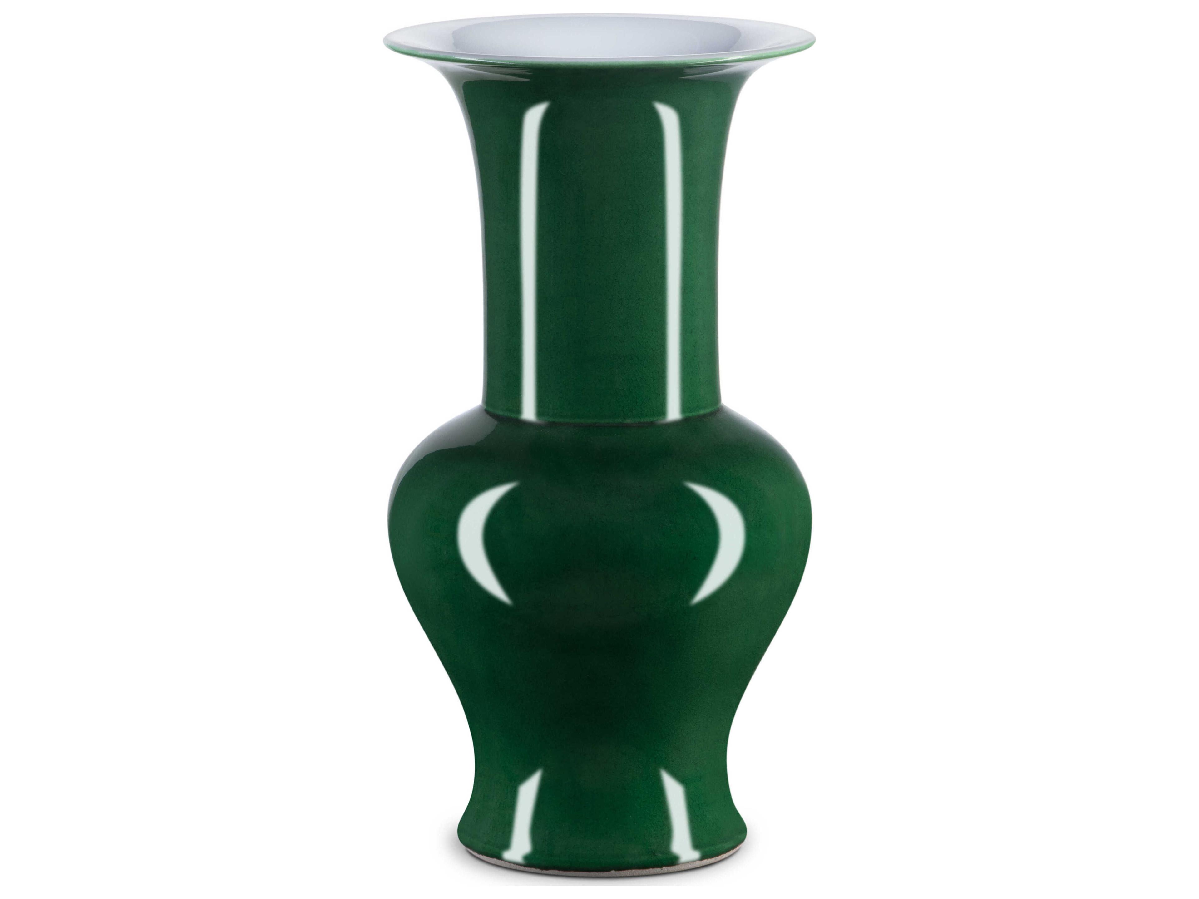 Currey & Company Imperial Green Corolla Vase