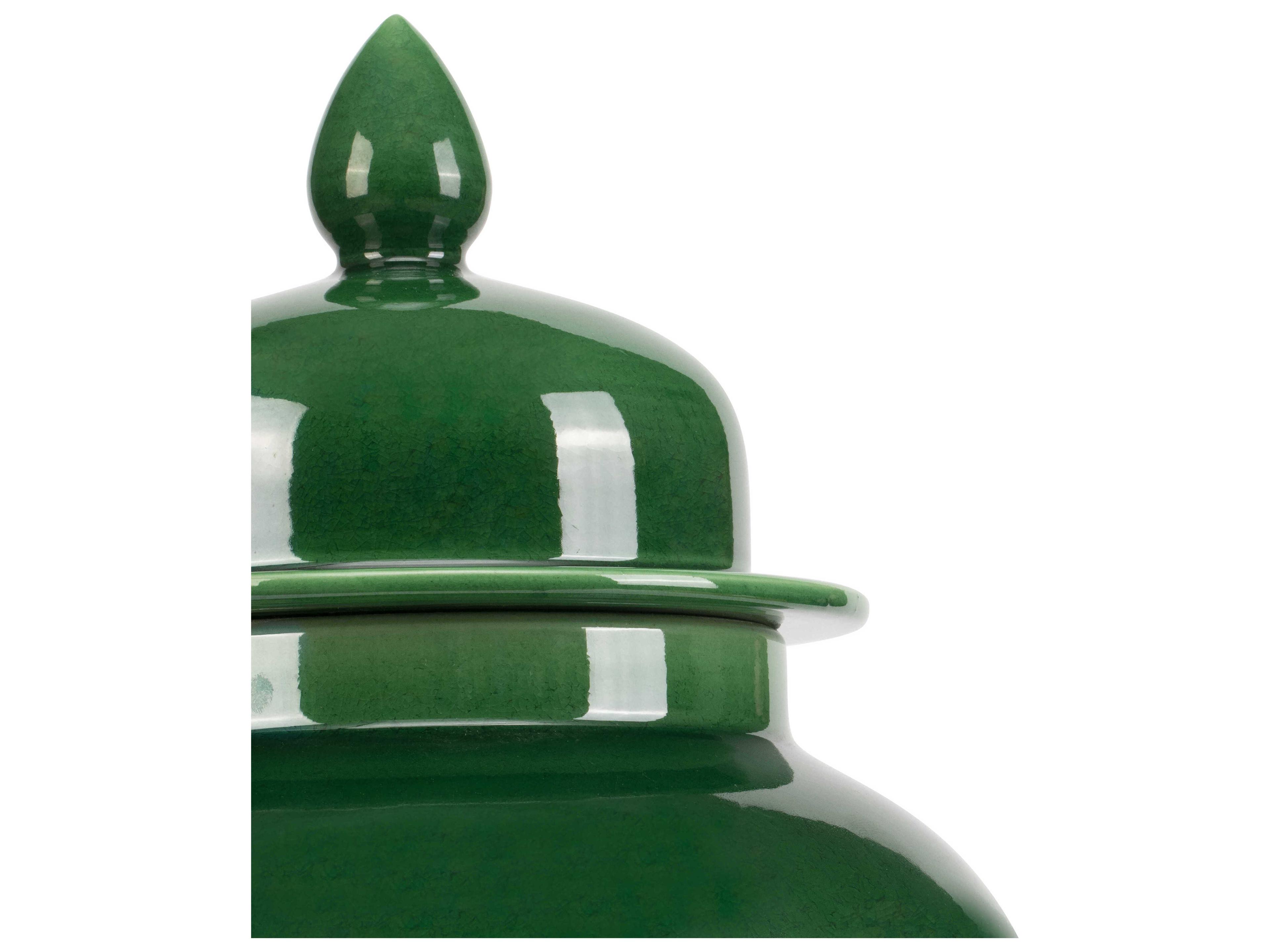 Currey & Company Imperial Green Temple Jar