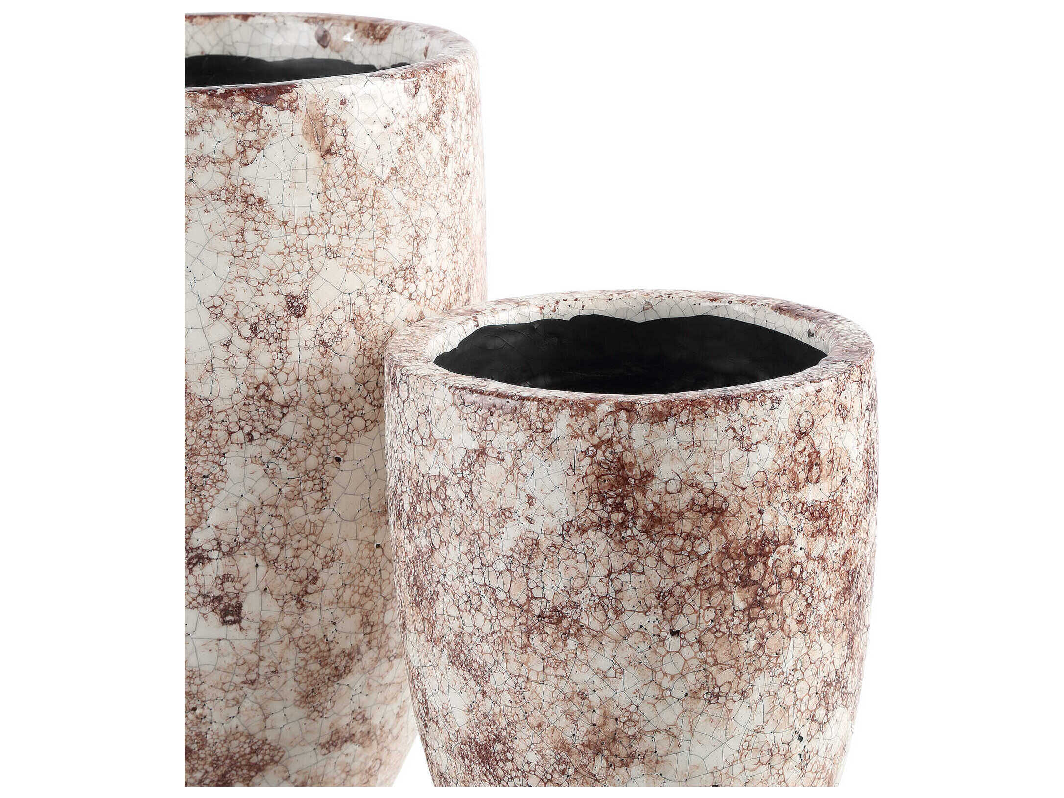 Currey & Company Brown / Off White Marne Vase Set of 3