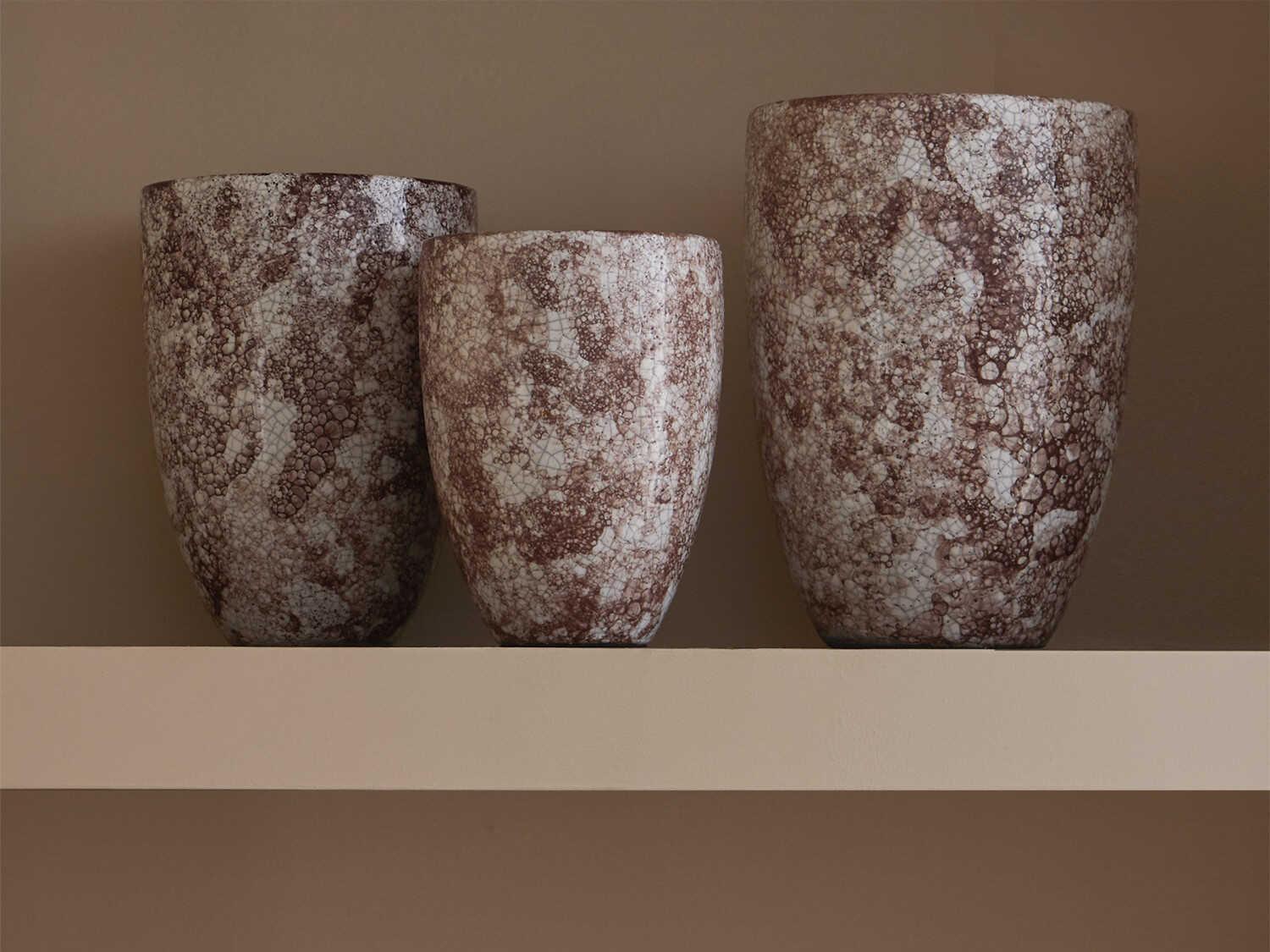 Currey & Company Brown / Off White Marne Vase Set of 3