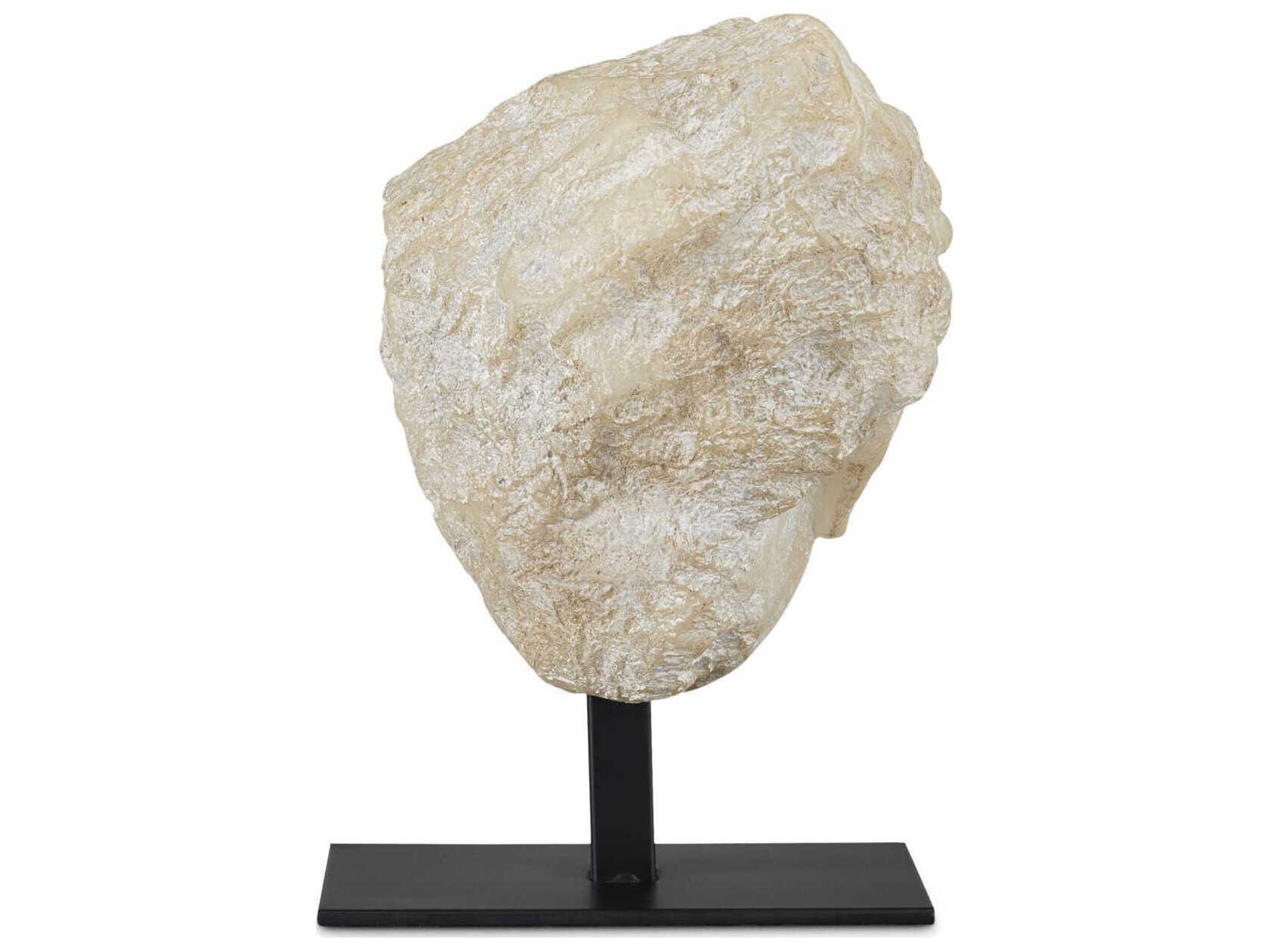 Currey & Company Aged Beige Greek Princess Head Fragment Sculpture