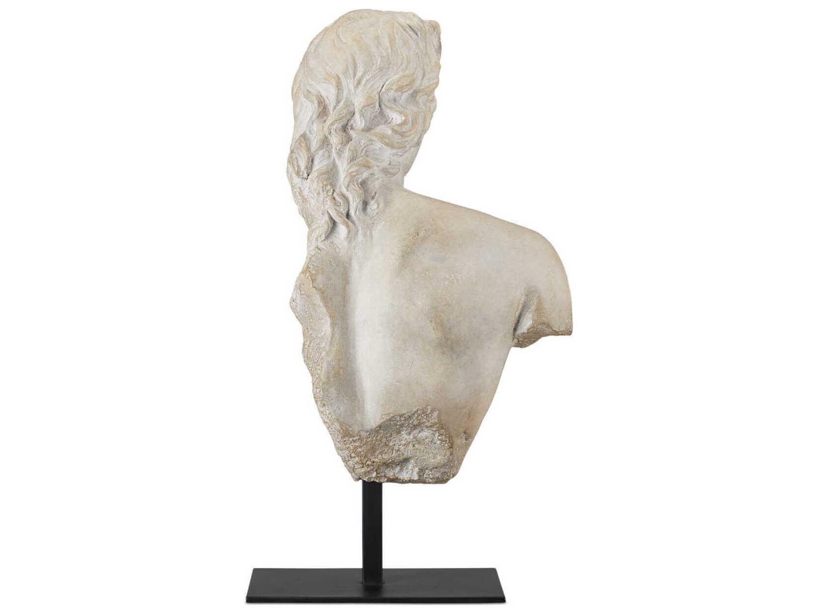 Currey & Company Aged Beige Young Royal Greek Torso Sculpture