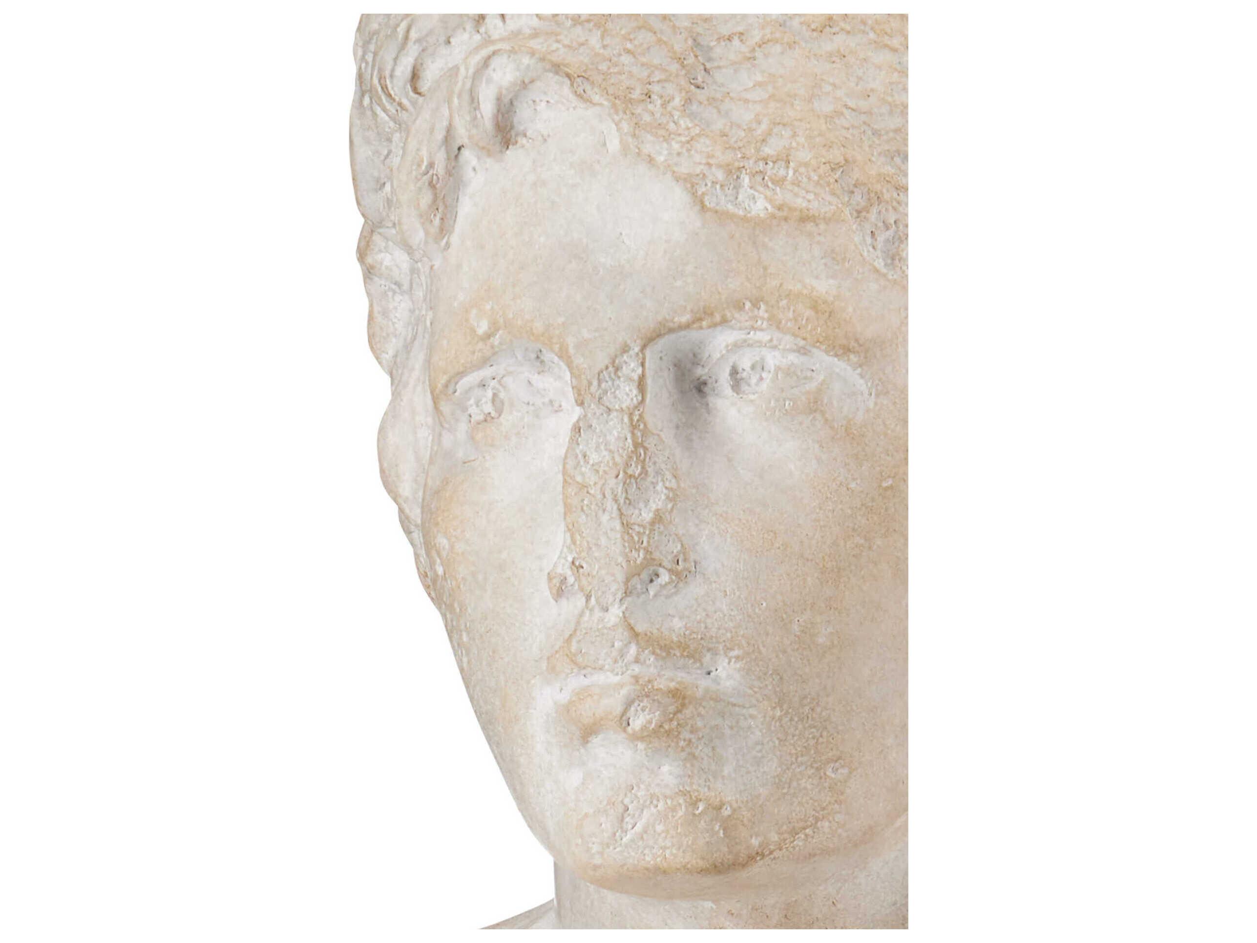 Currey & Company Aged Beige Young Royal Greek Torso Sculpture