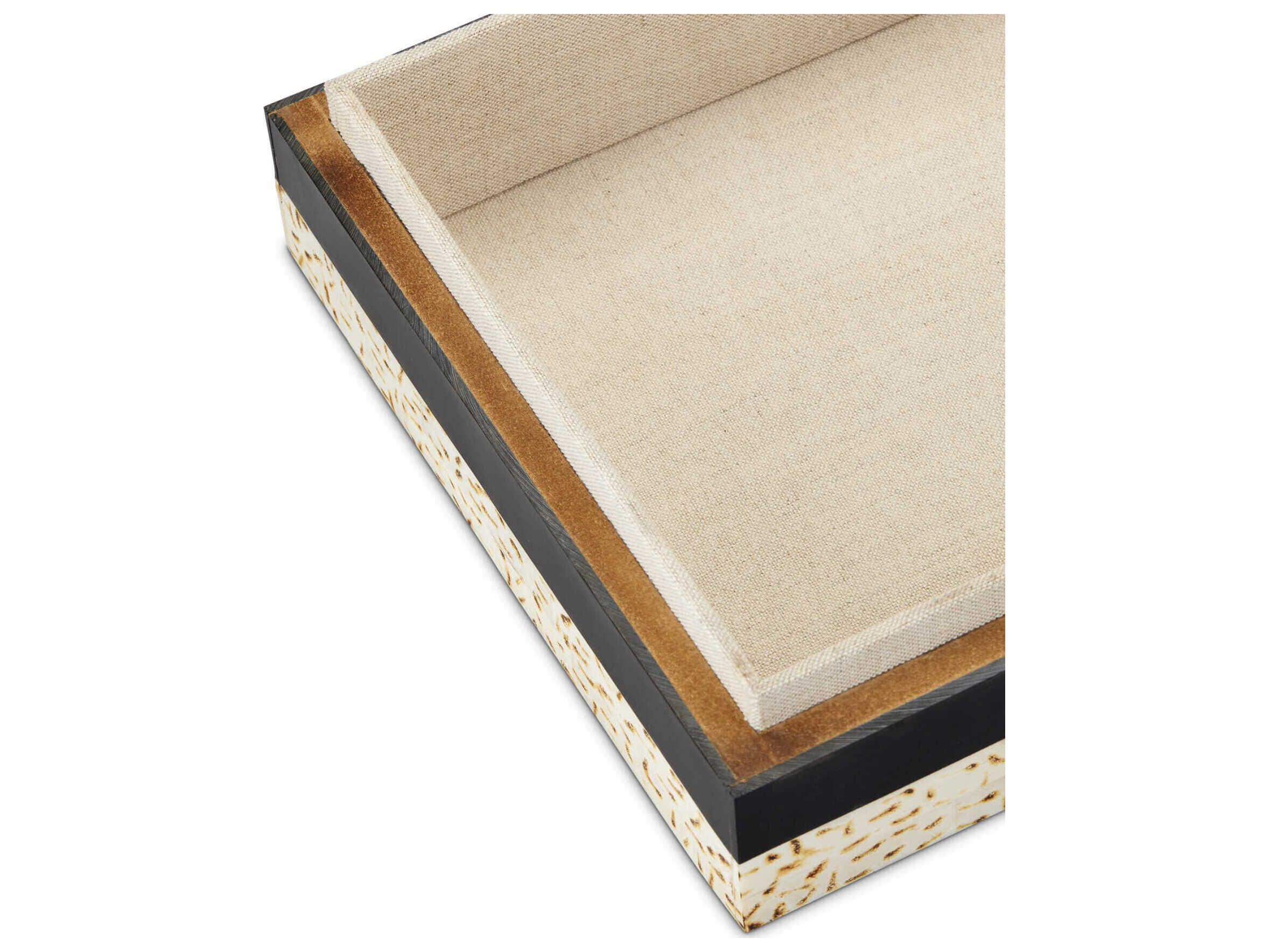 Currey & Company Taurus Natural / Black Storage Case Set of 2