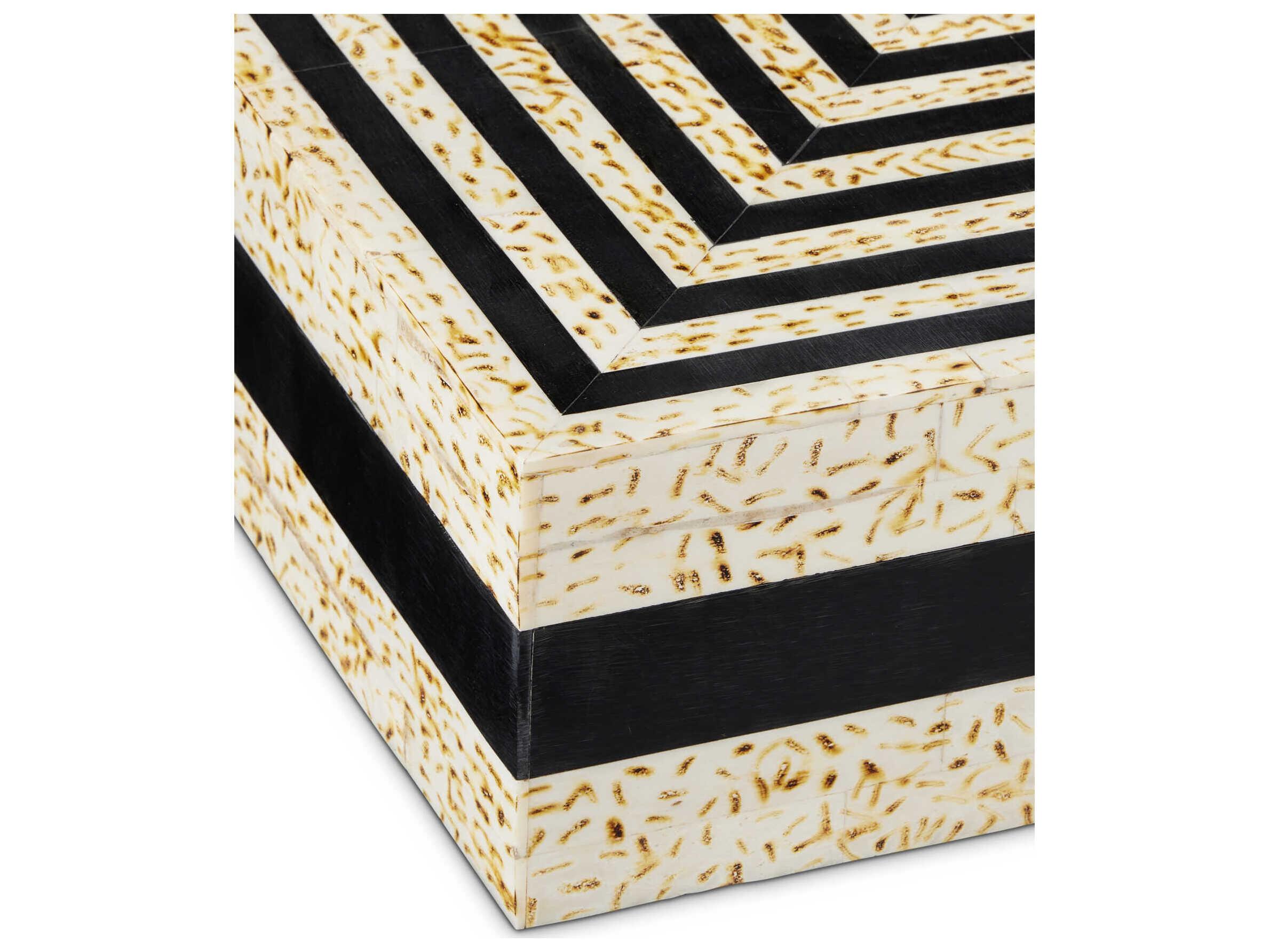 Currey & Company Taurus Natural / Black Storage Case Set of 2