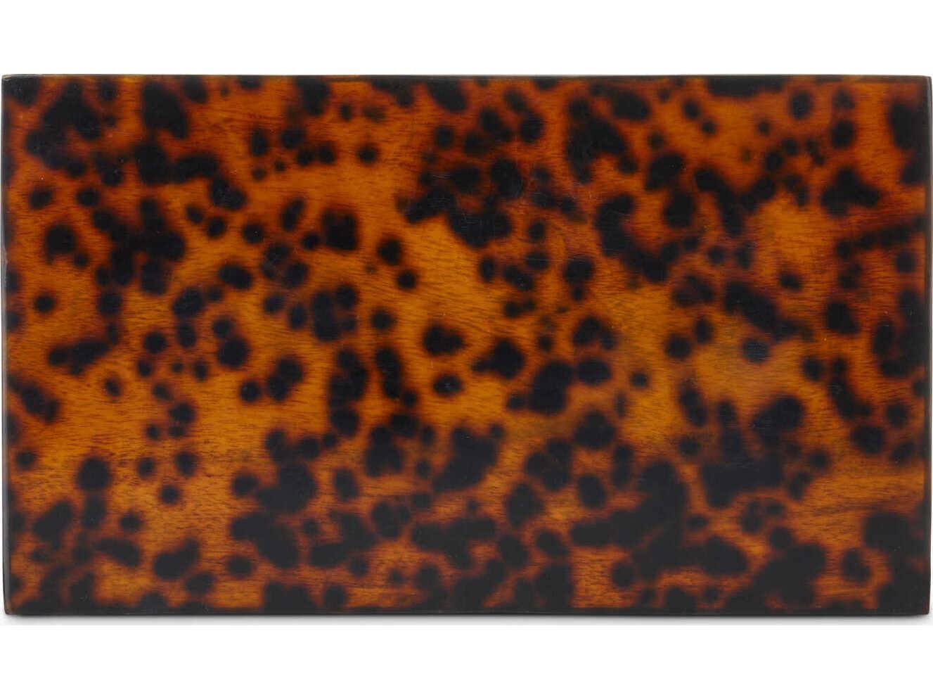 Currey & Company Faux Tortoise Brown / Black Storage Case Set of 2