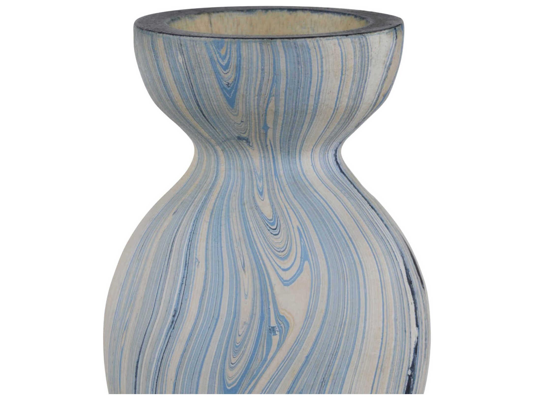 Currey & Company Calm Sea Blue / White Vase Set of 3