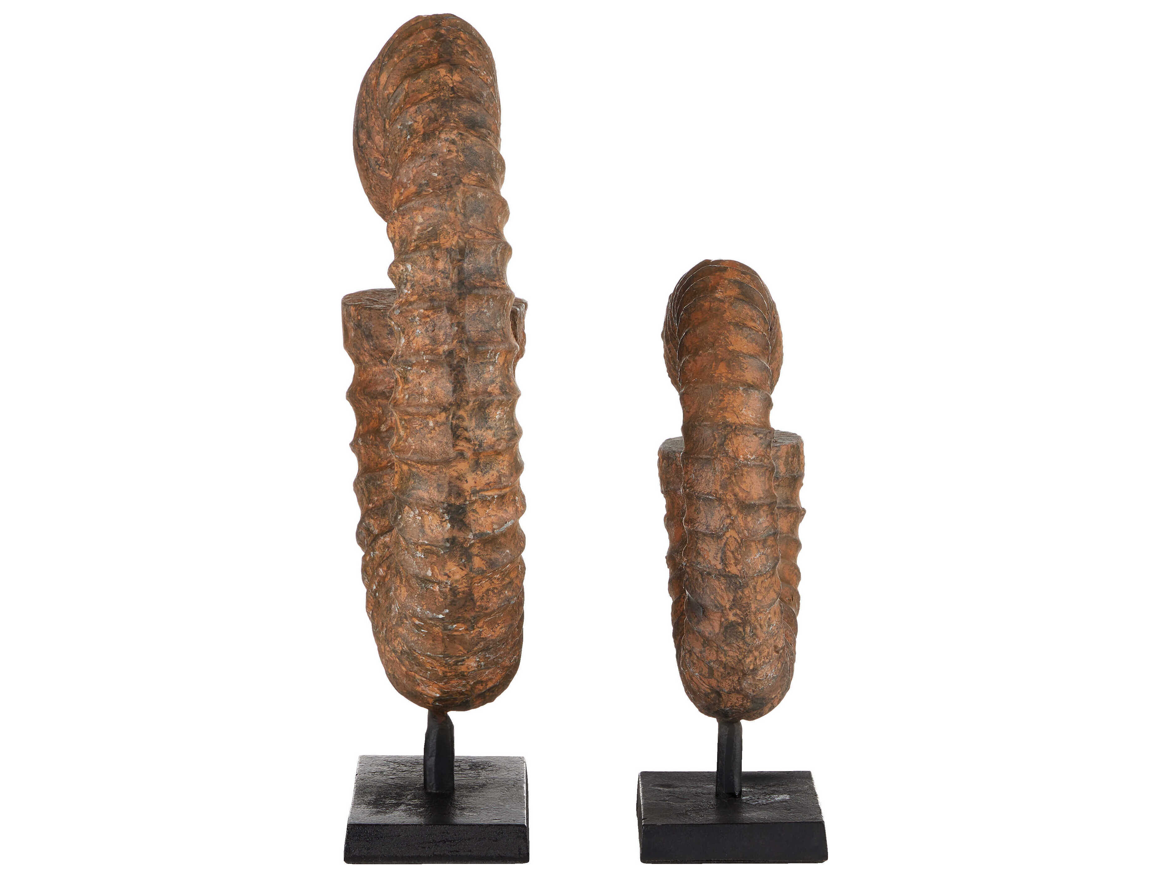 Currey & Company Faux Horn Sculpture Set of 2