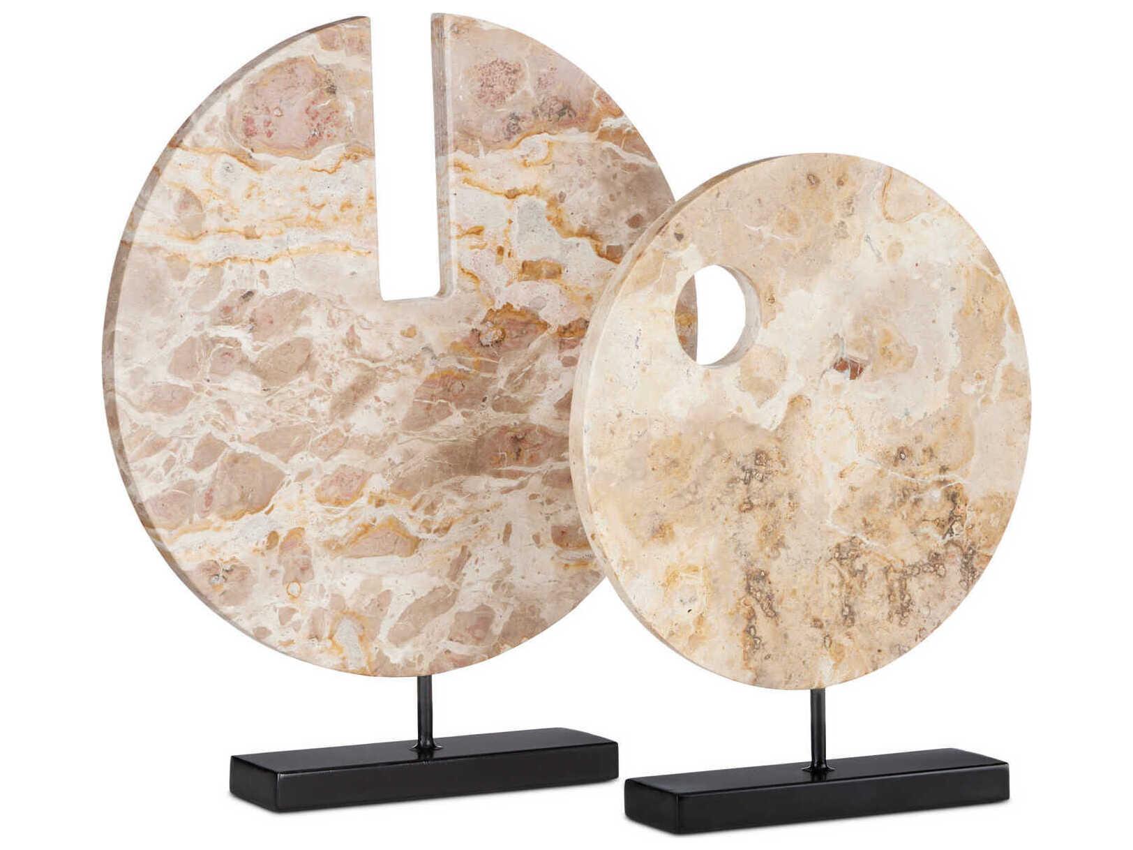 Currey & Company Wes Marble Disc Sculpture