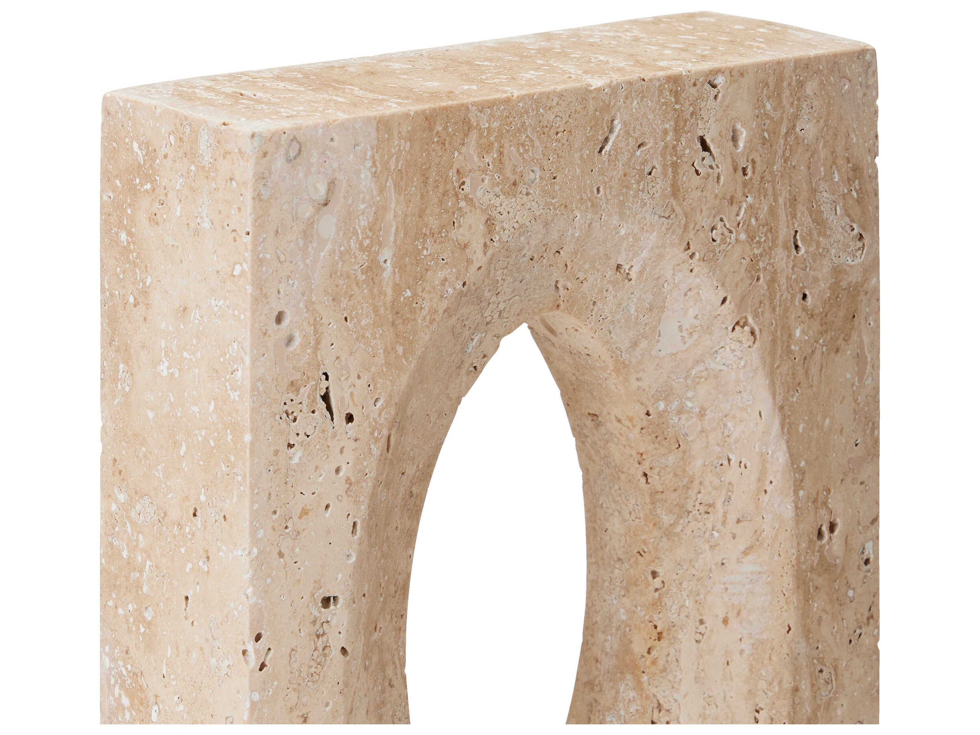 Currey & Company Demi Travertine Bookends Set of 2