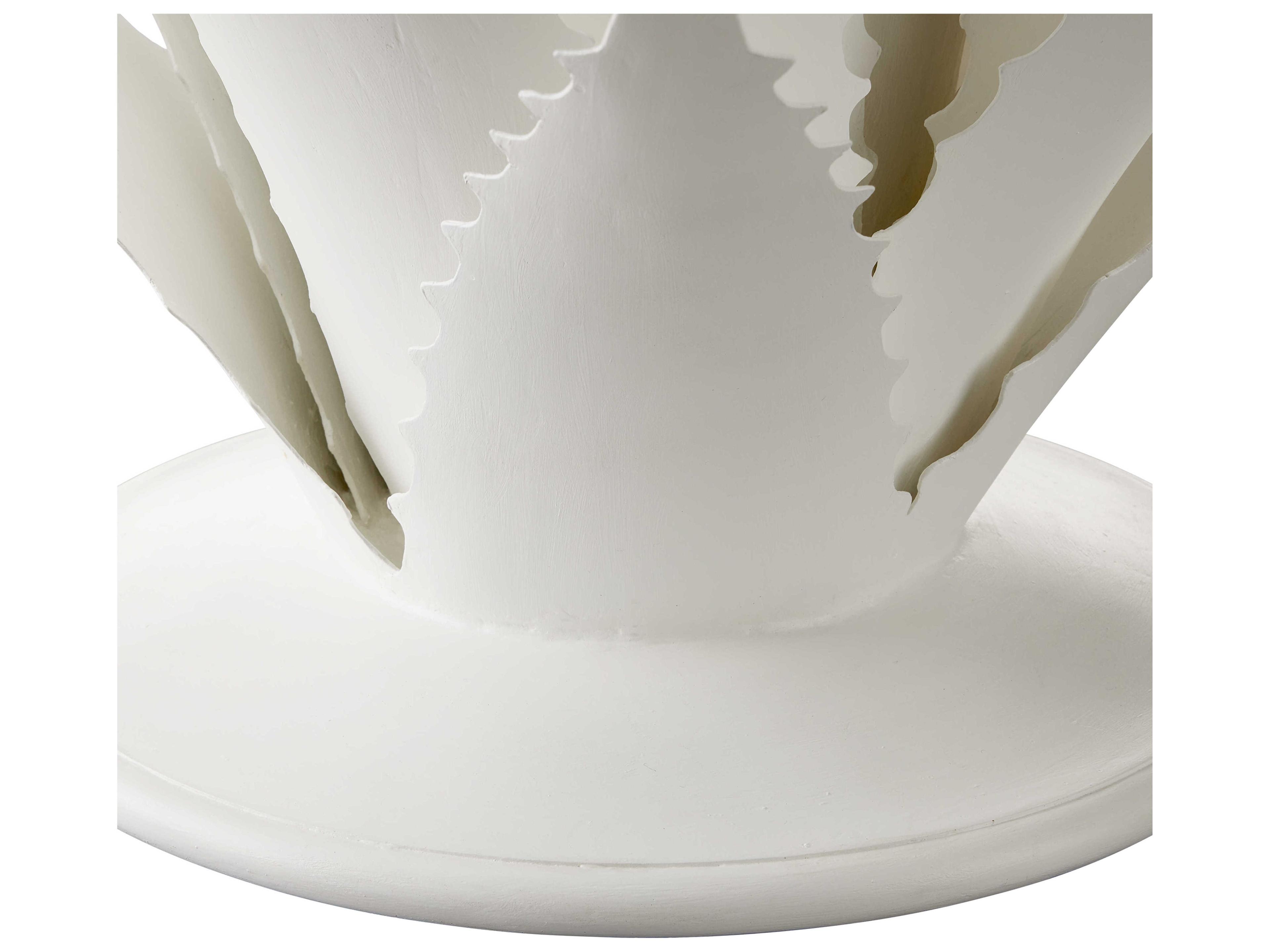 Currey & Company Gesso White Agave Object