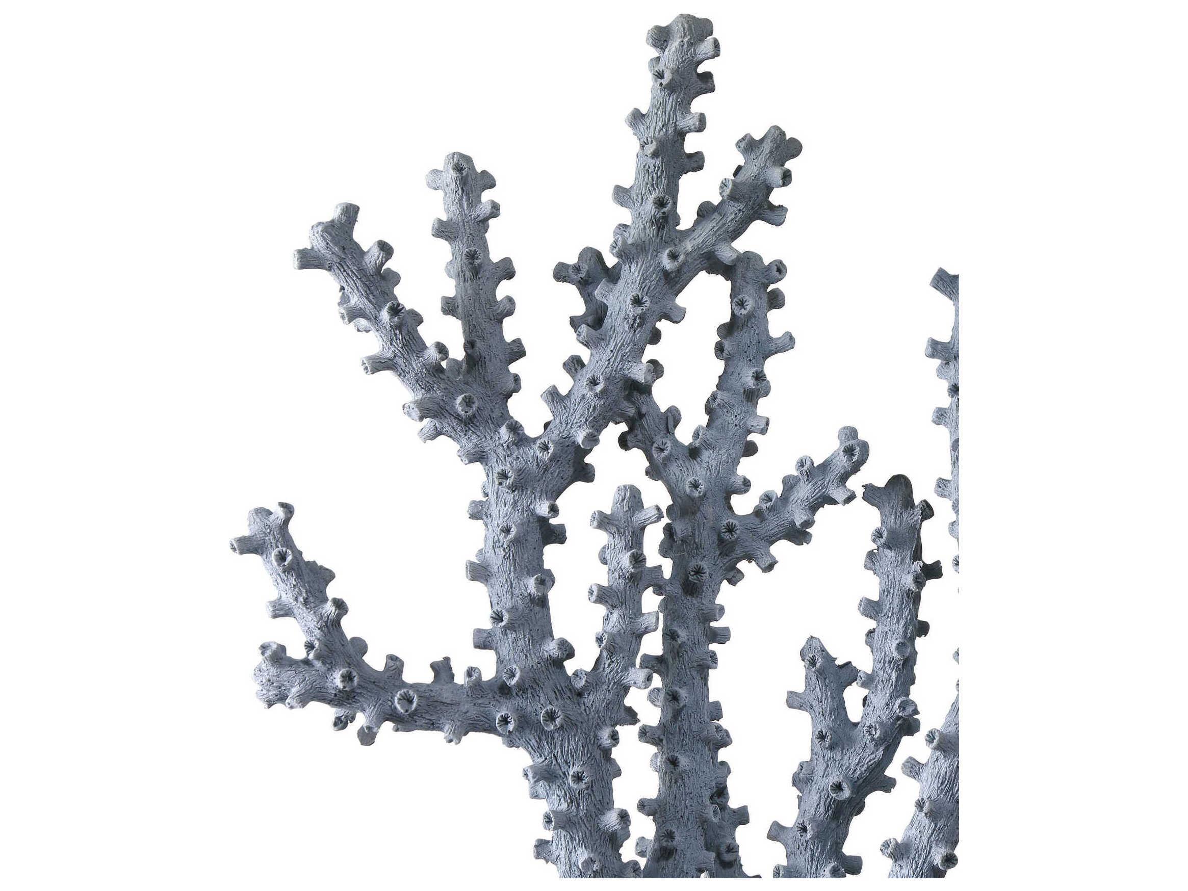 Currey & Company Blue Coral Sculpture Set of 2