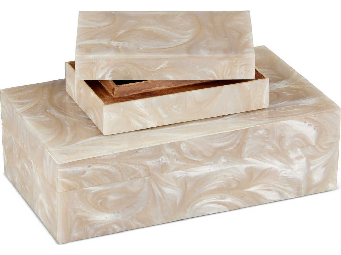 Currey & Company Perlas Swirl Box Set of 2