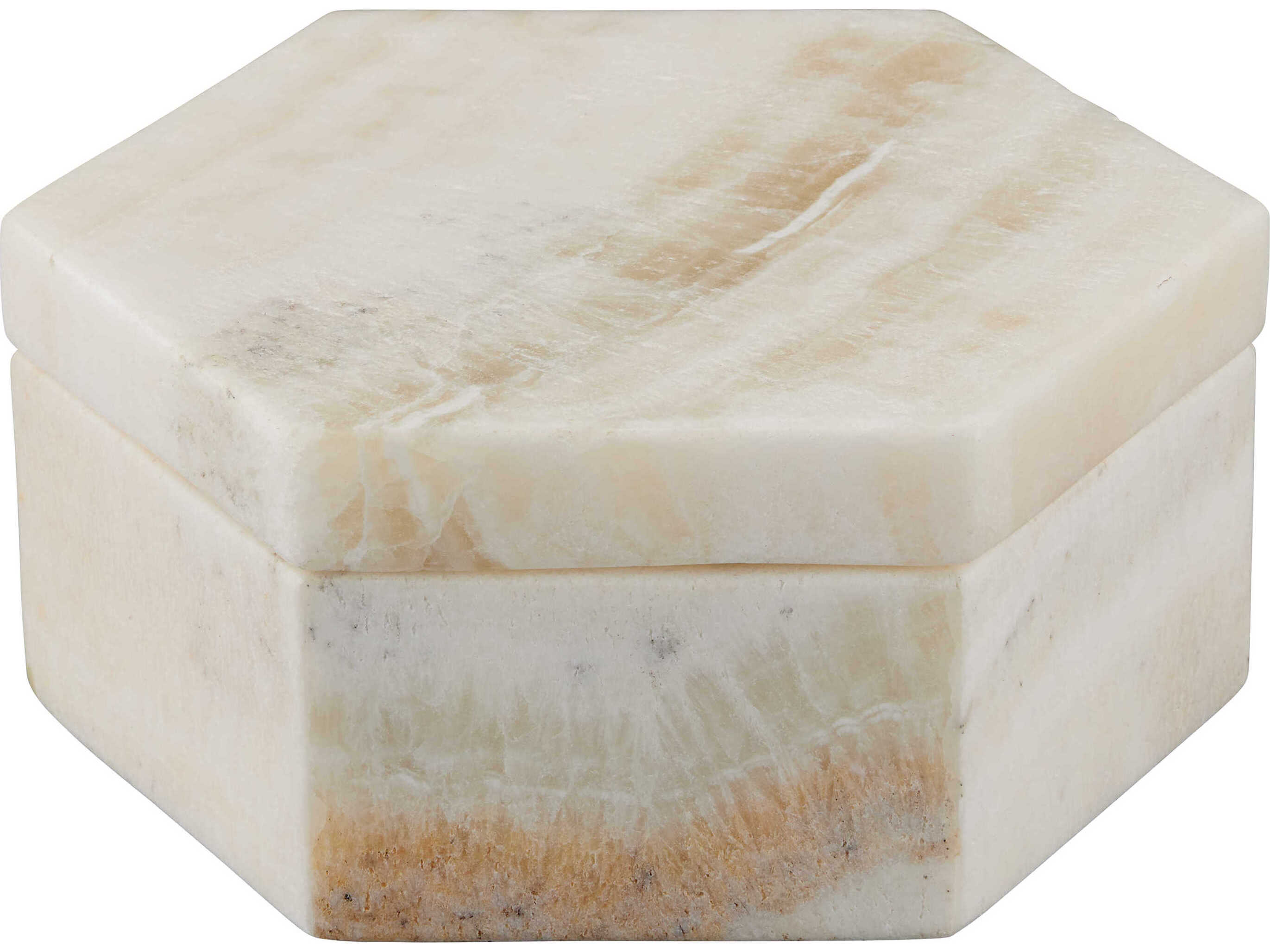 Currey & Company Arco Onyx Hexagon Box