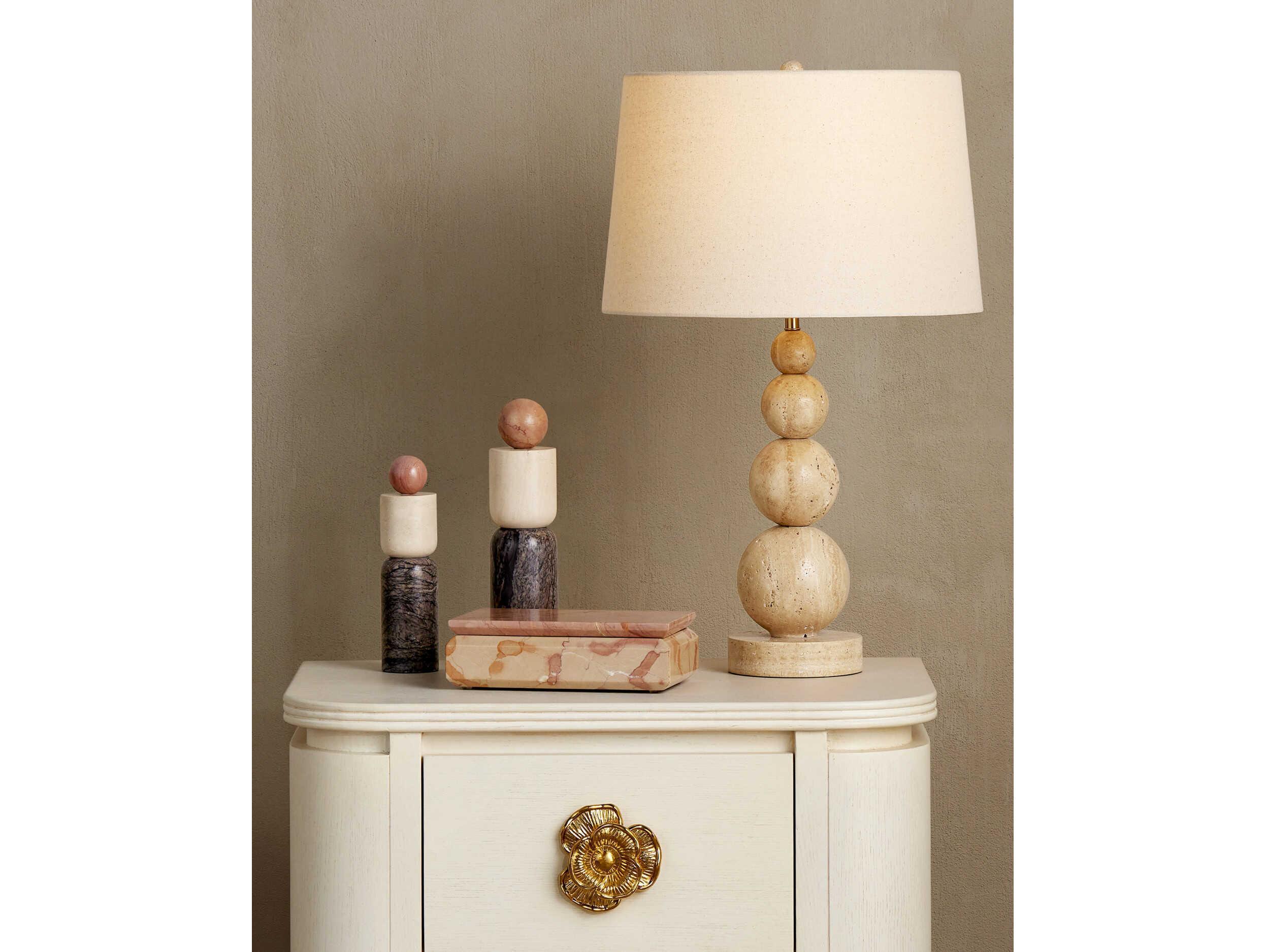 Currey & Company Leslie Rosa Marble Box