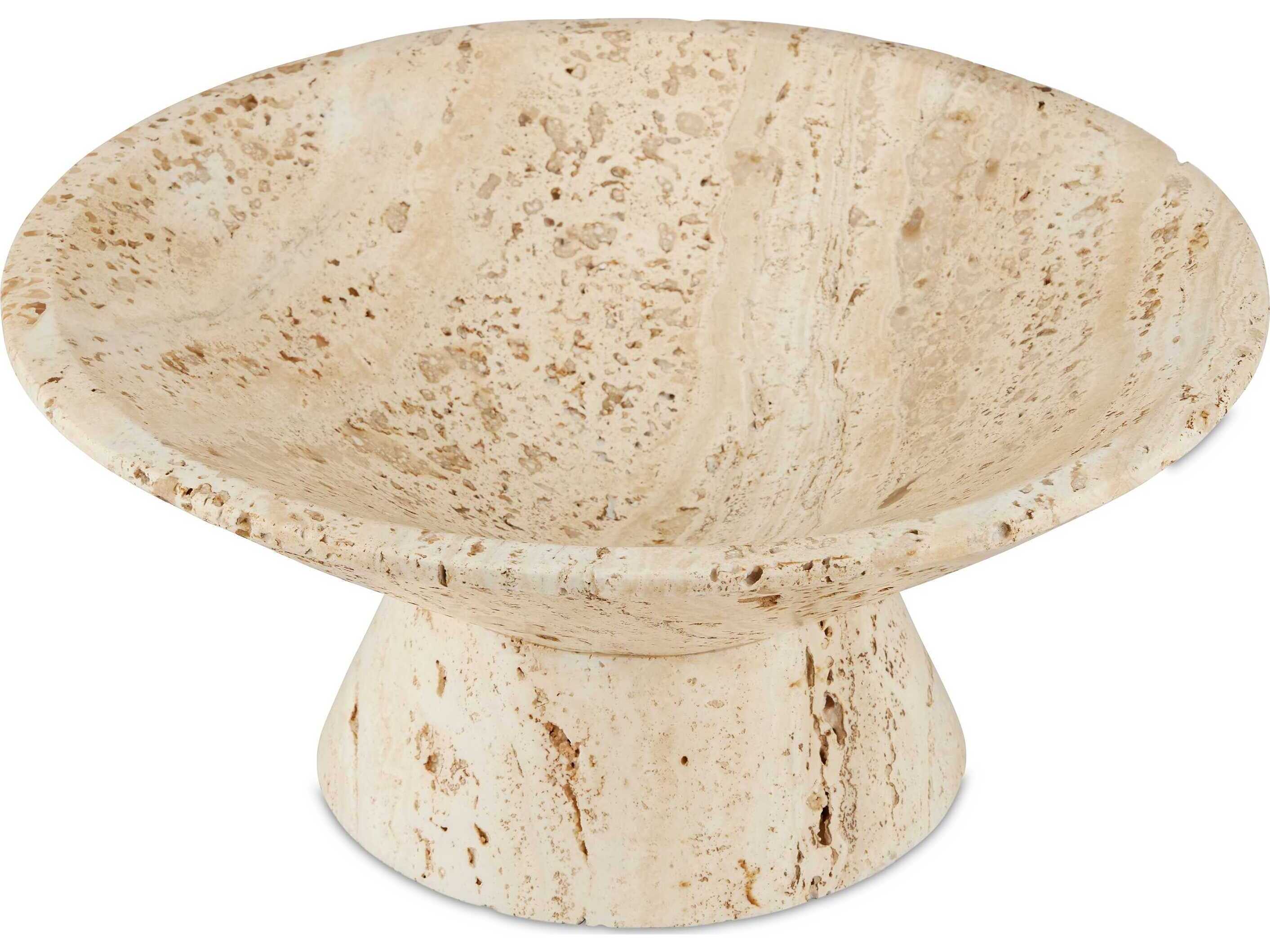 Currey & Company Lubo Travertine Decorative Bowl