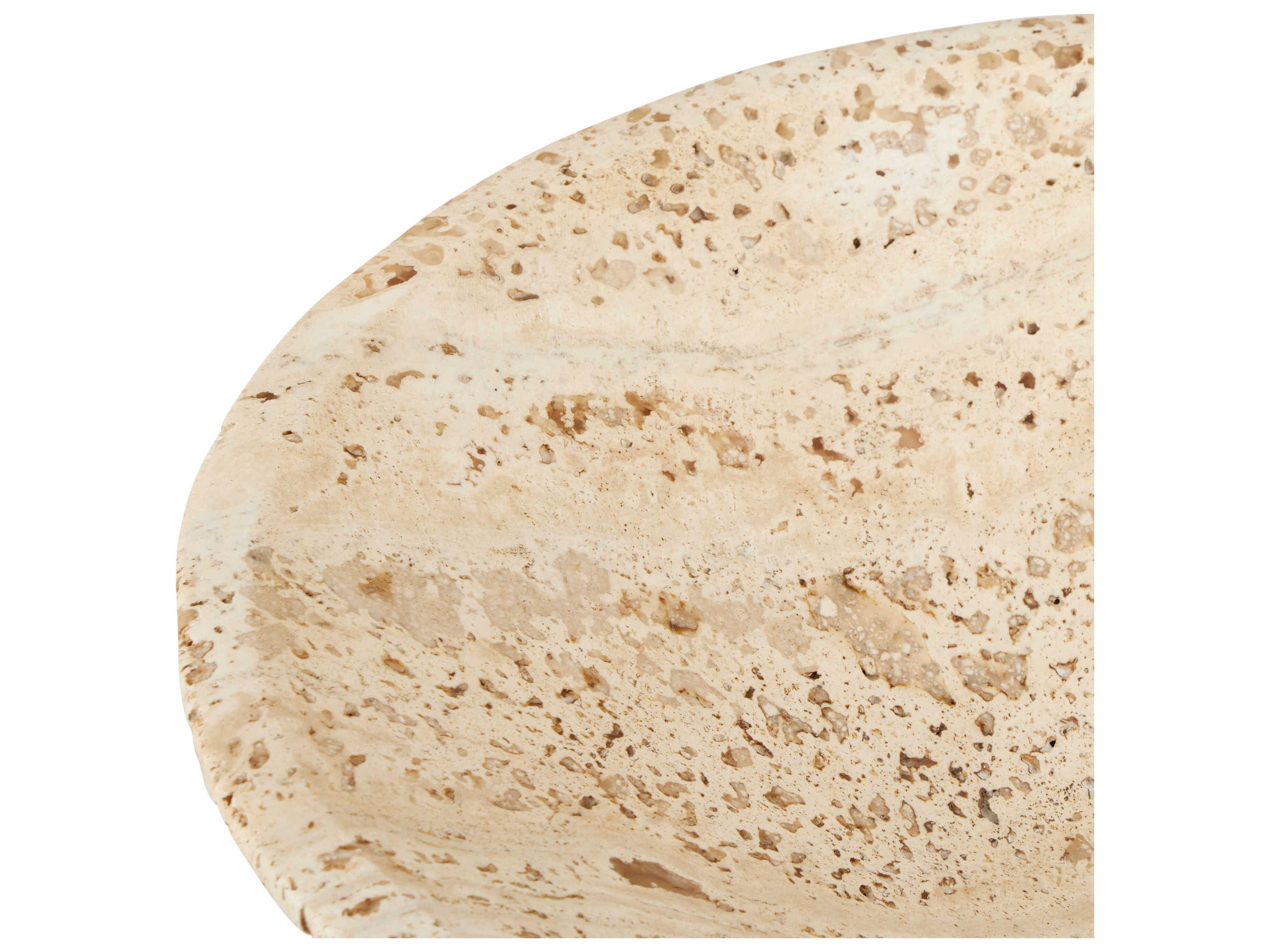 Currey & Company Lubo Travertine Decorative Bowl