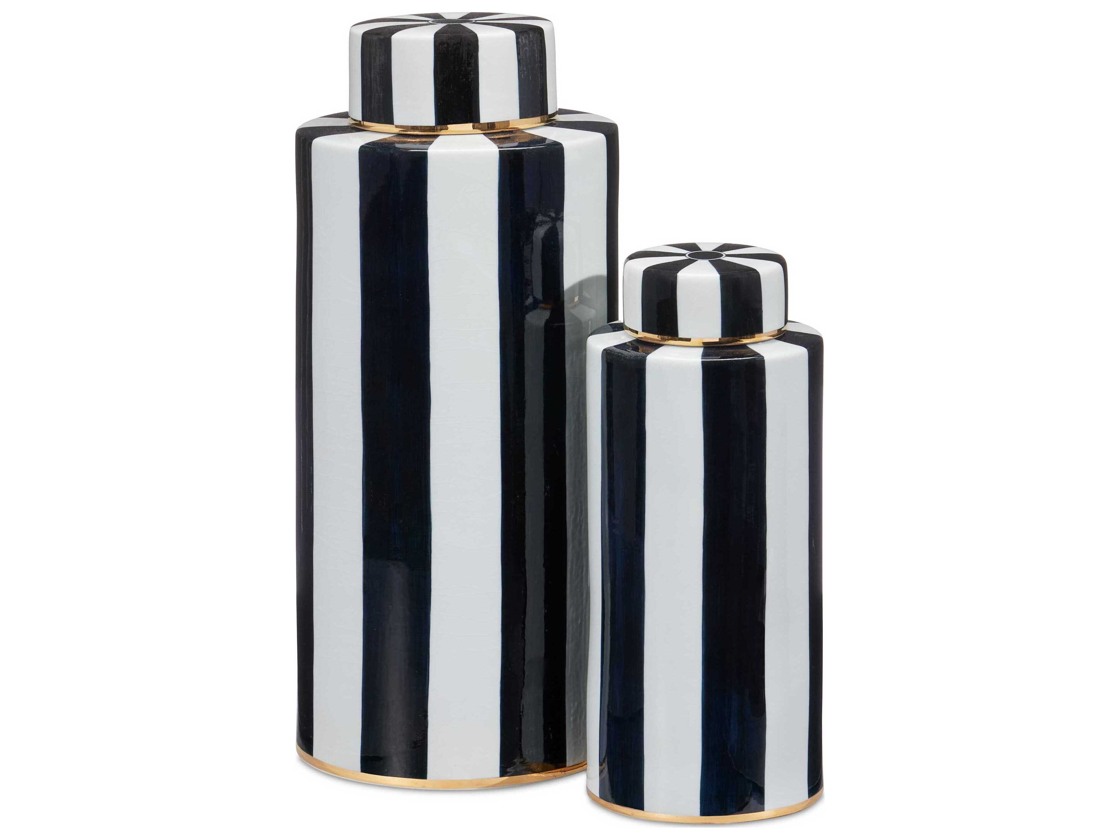 Currey & Company Rayures Tea Canister Set of 2