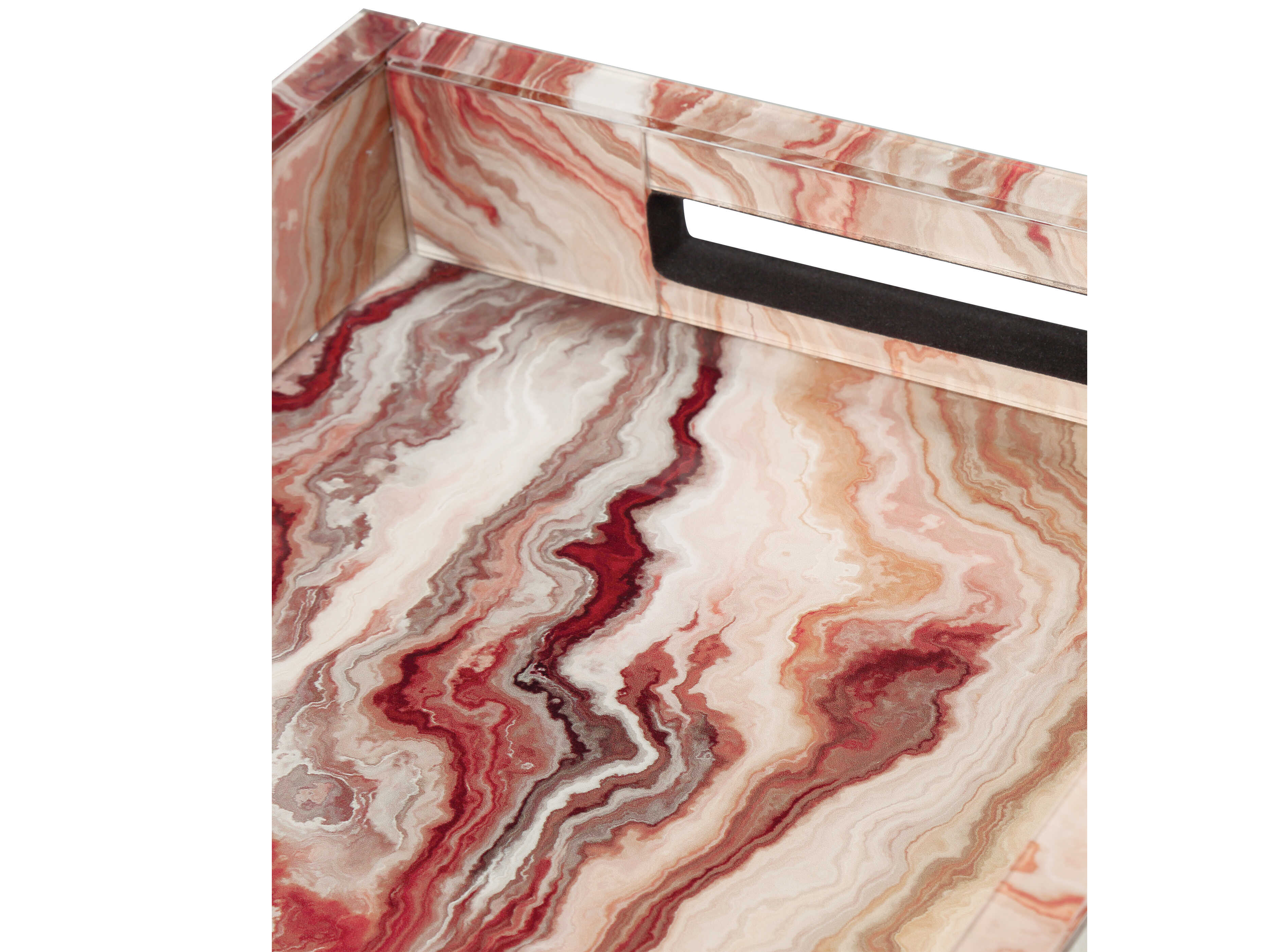 Currey & Company Red Swirl Interstellar Tray