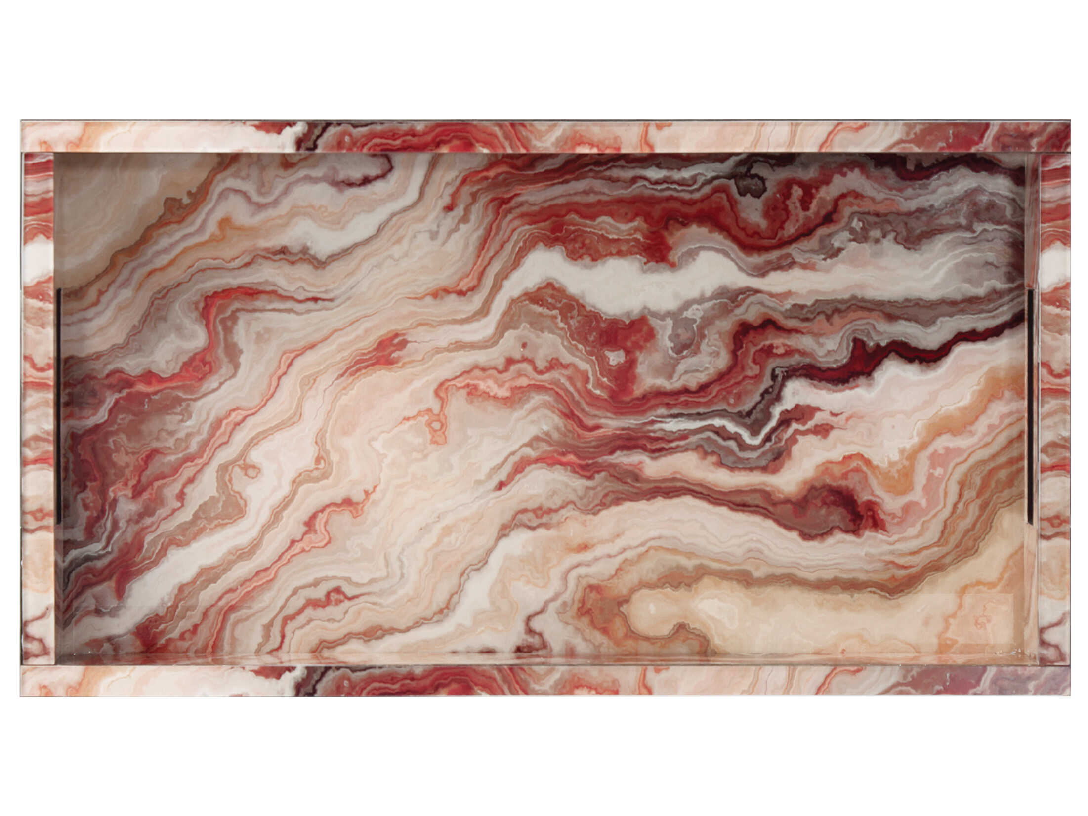 Currey & Company Red Swirl Interstellar Tray