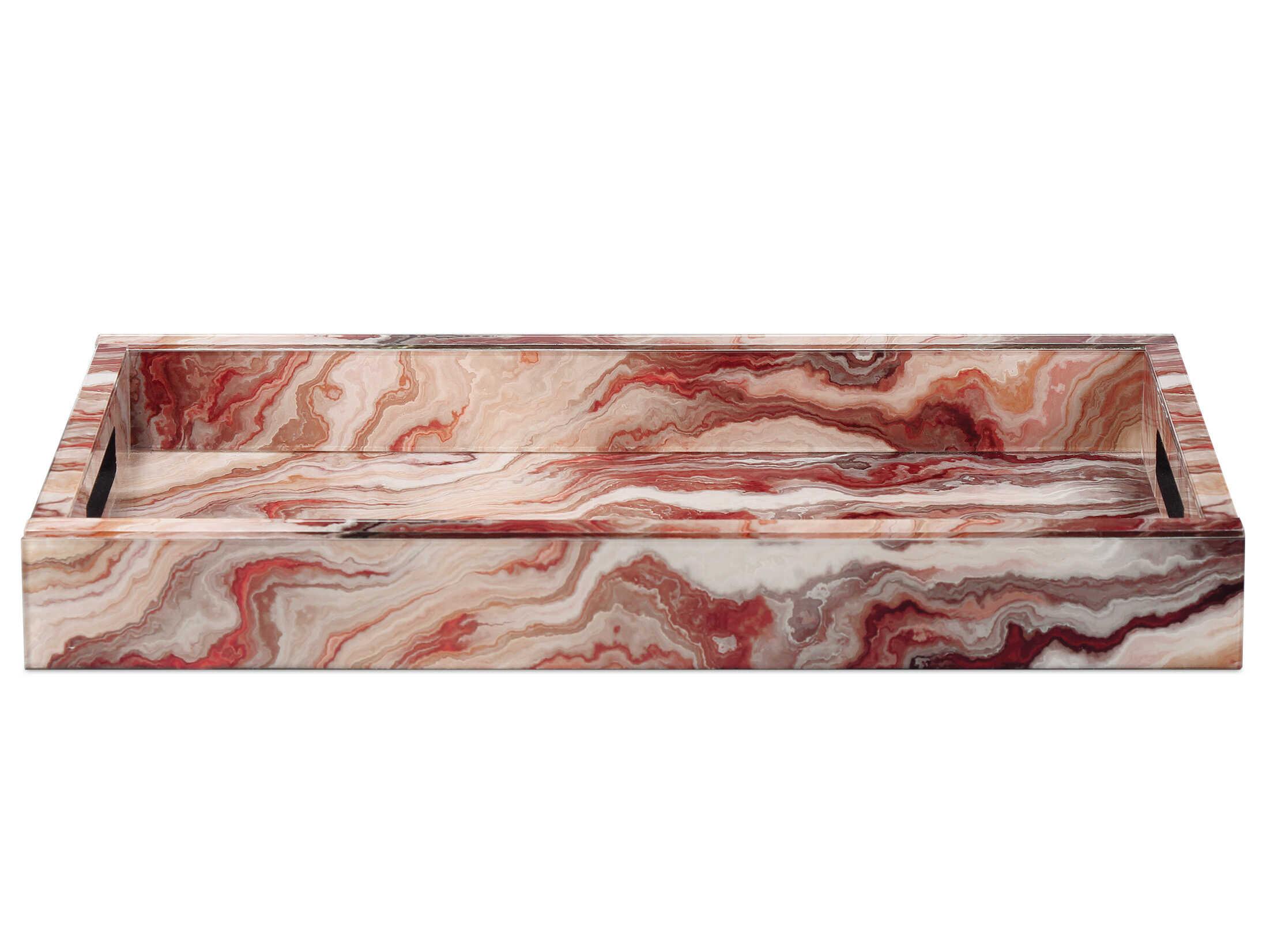 Currey & Company Red Swirl Interstellar Tray