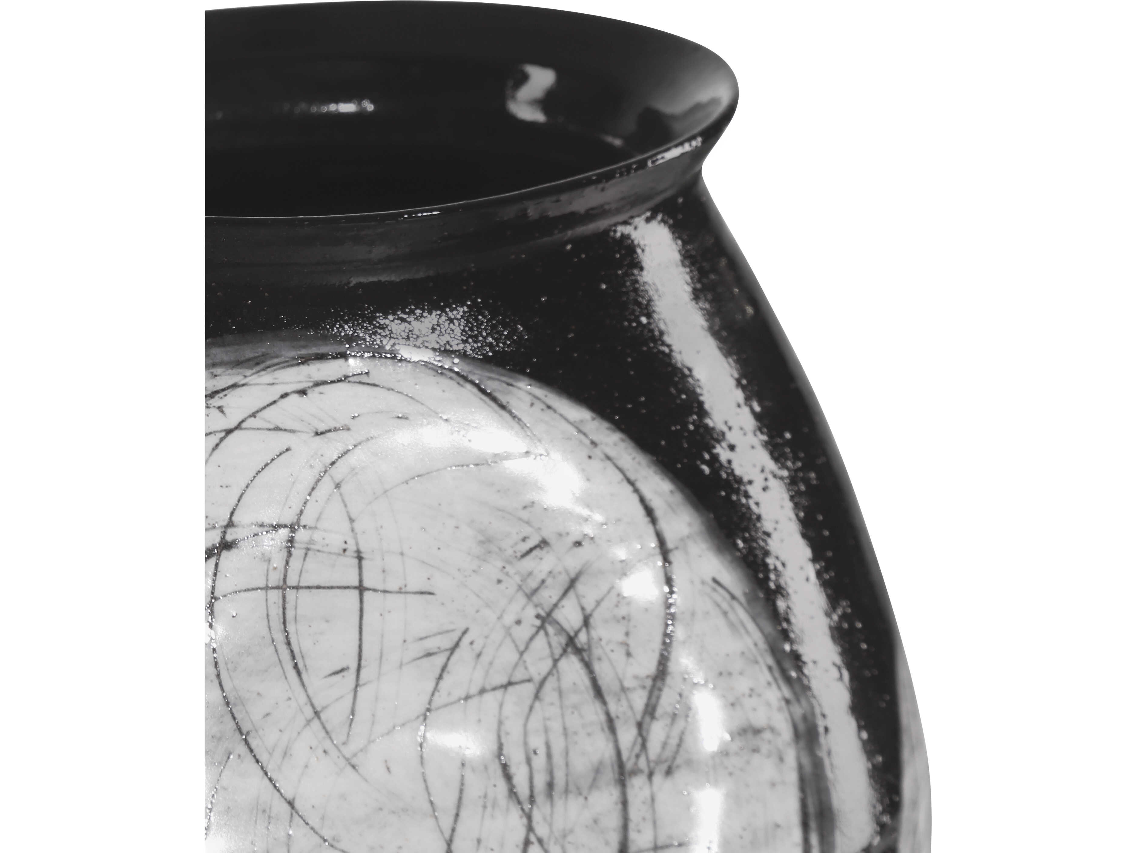 Currey & Company Nakamura Black Light Gray Vase