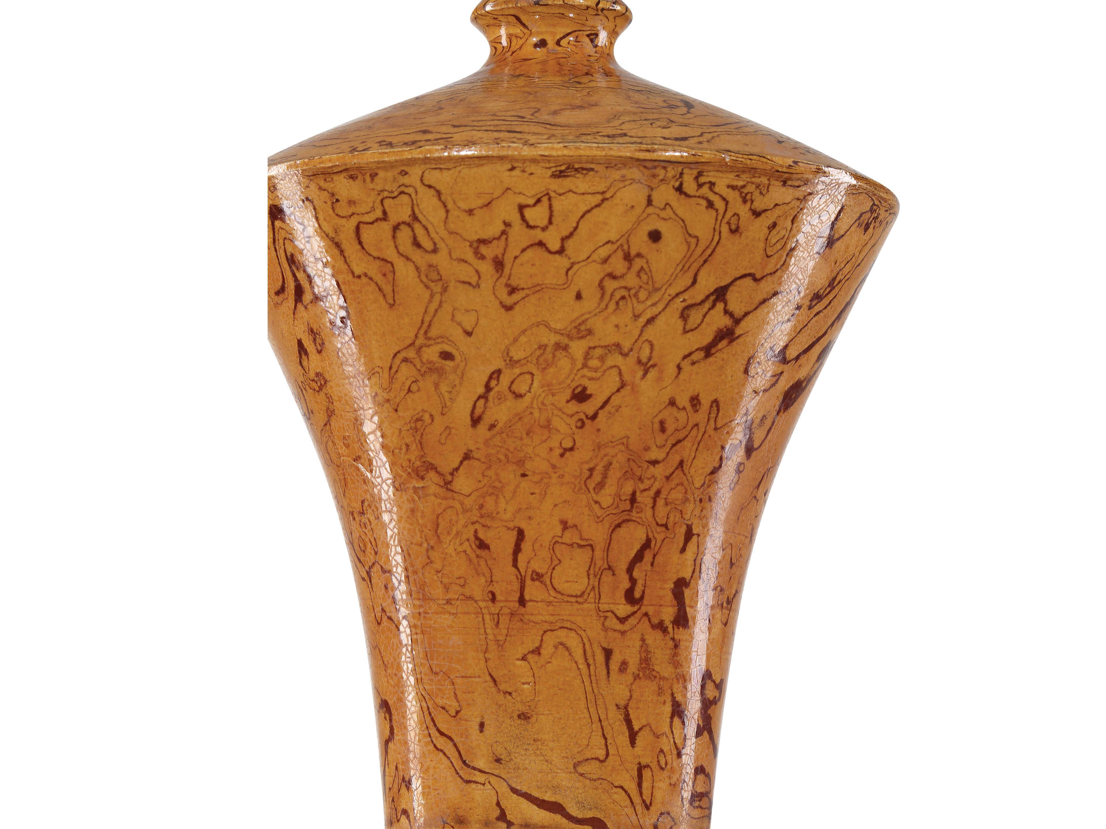 Currey & Company Romulus Yellow Brown Vase Set of 5