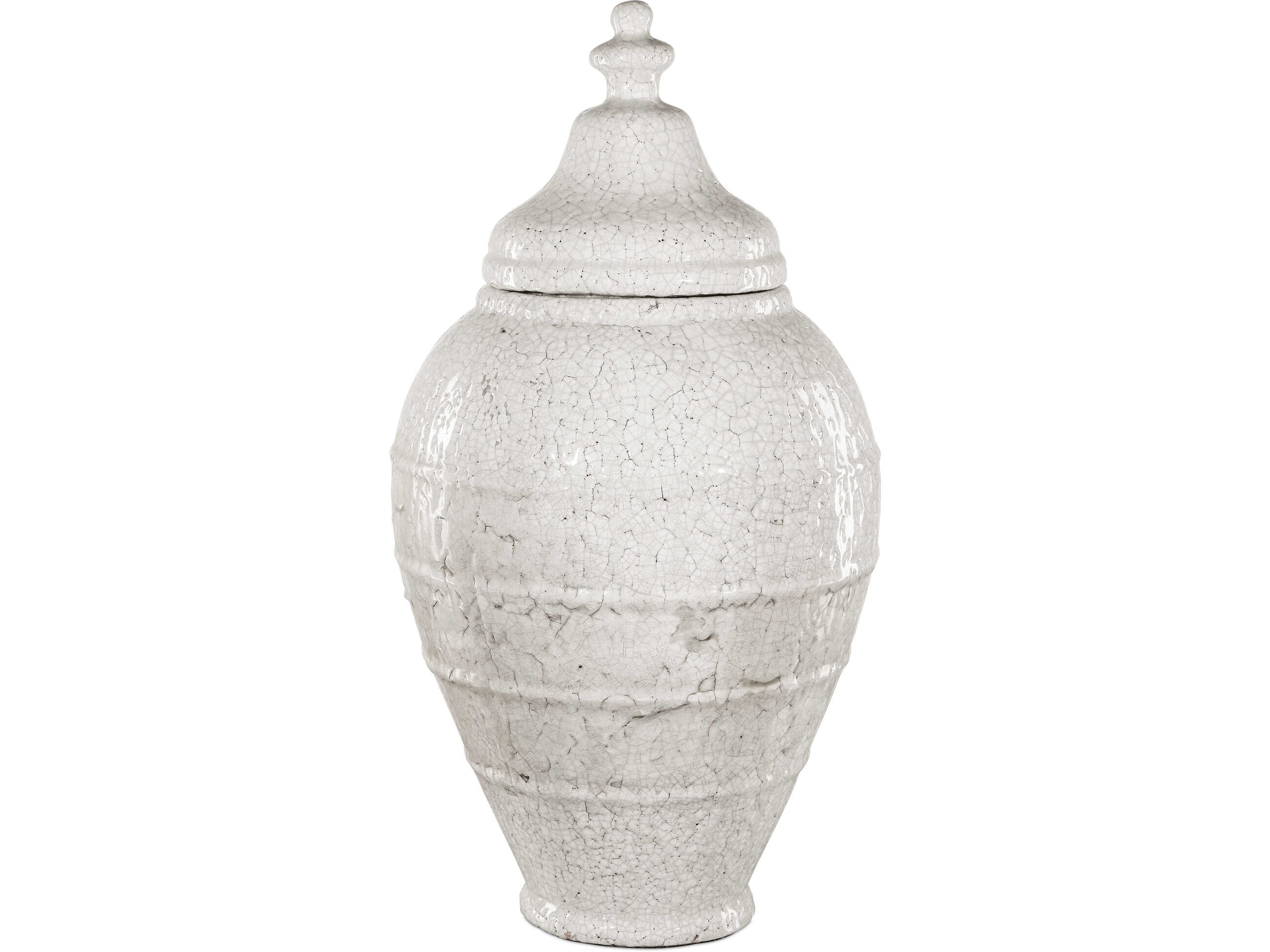 Currey & Company Virginal Antique White Jar