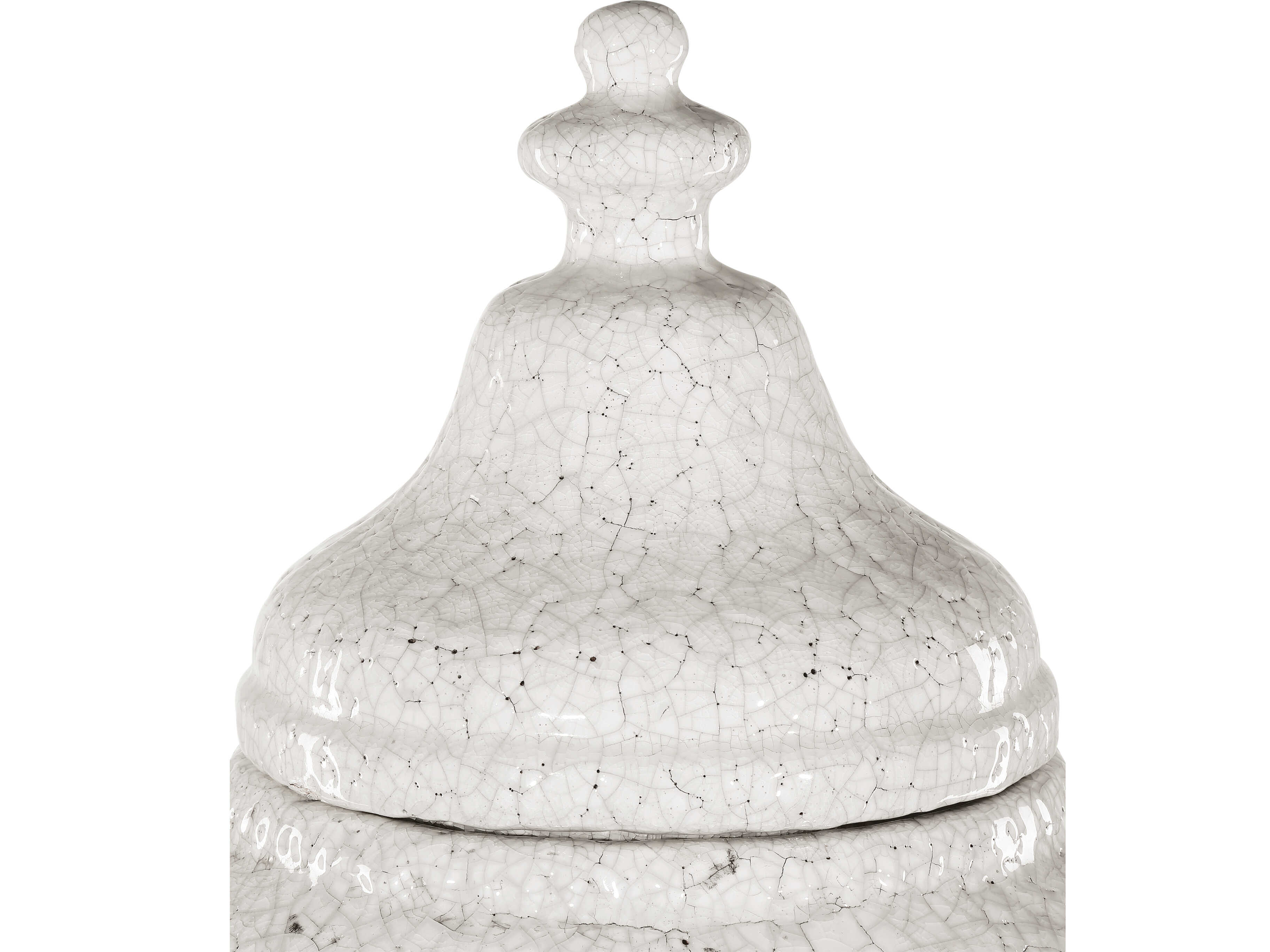 Currey & Company Virginal Antique White Jar