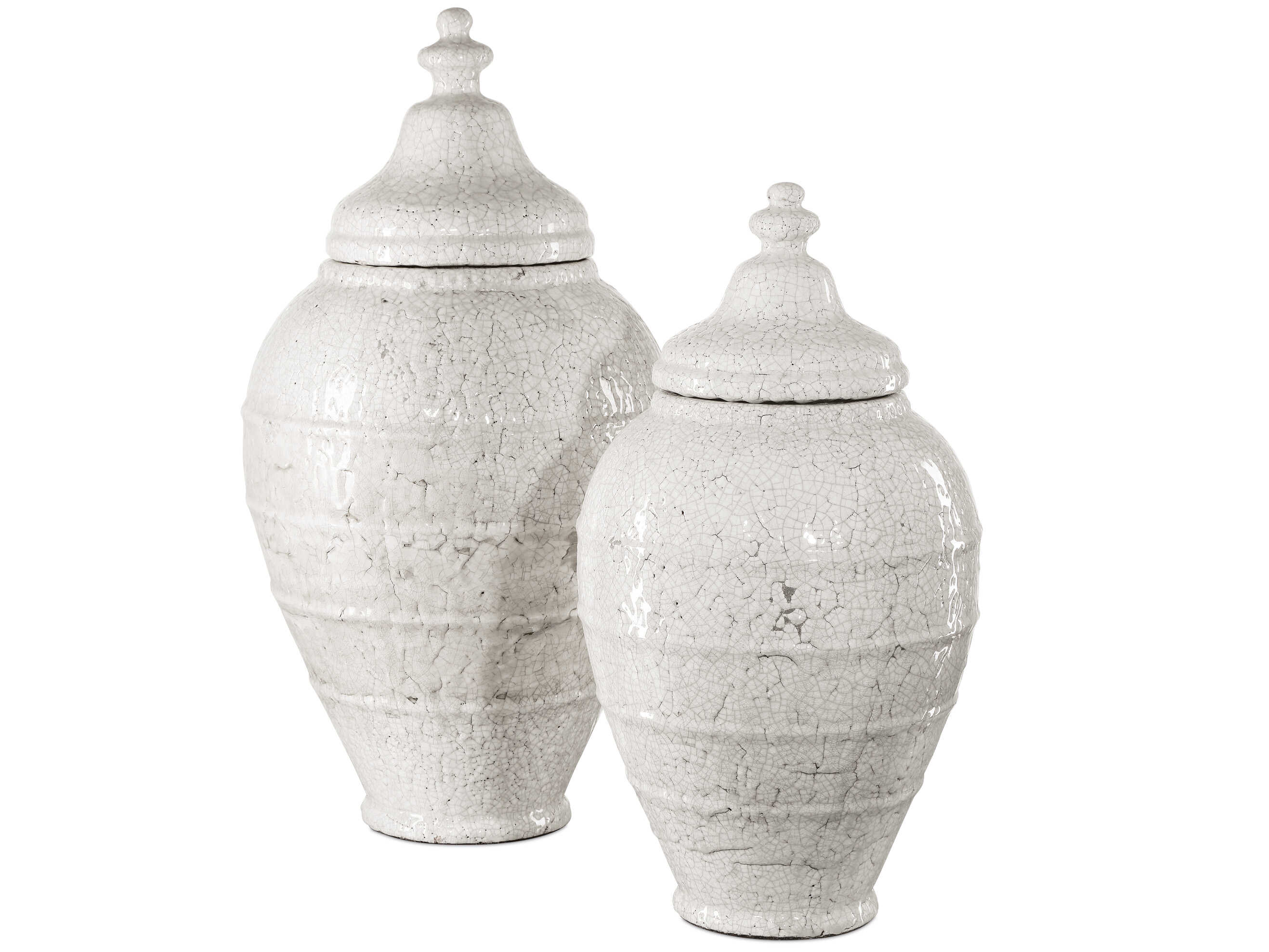 Currey & Company Virginal Antique White Jar