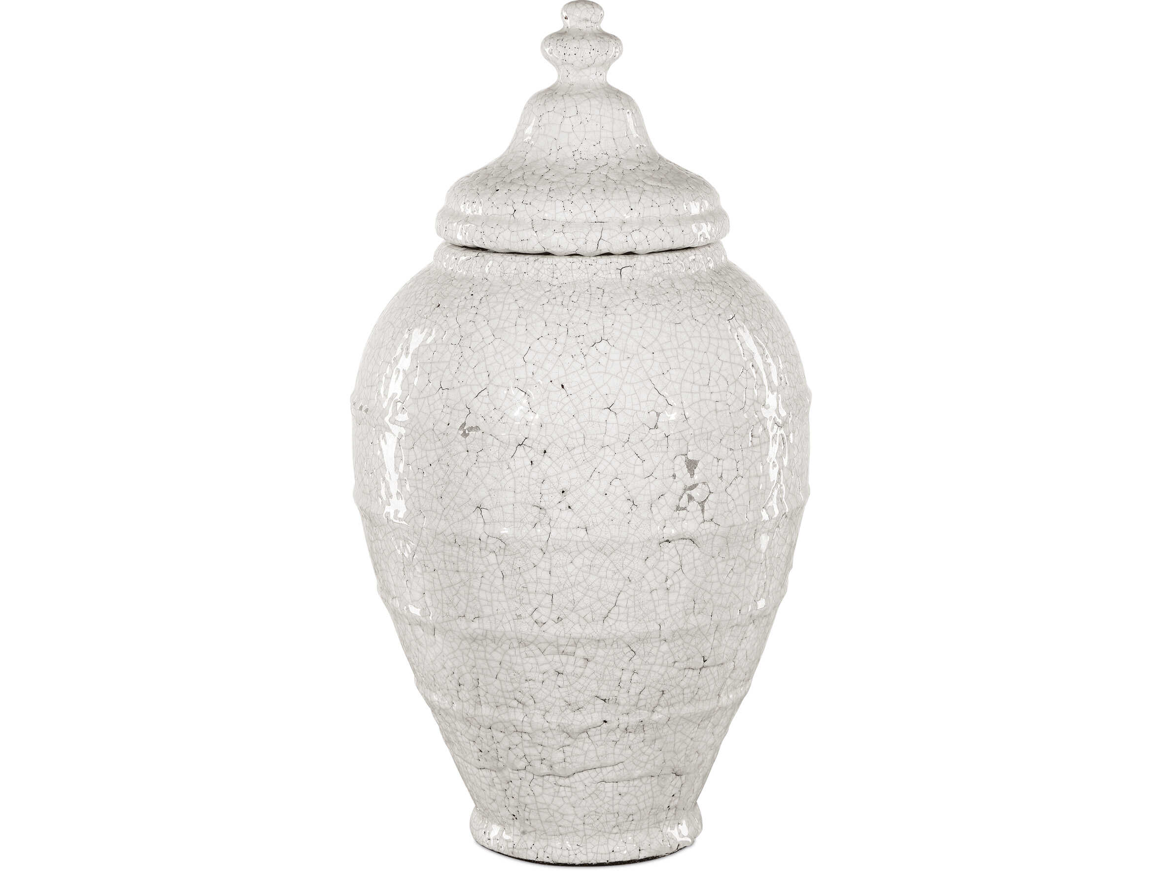 Currey & Company Virginal Antique White Jar