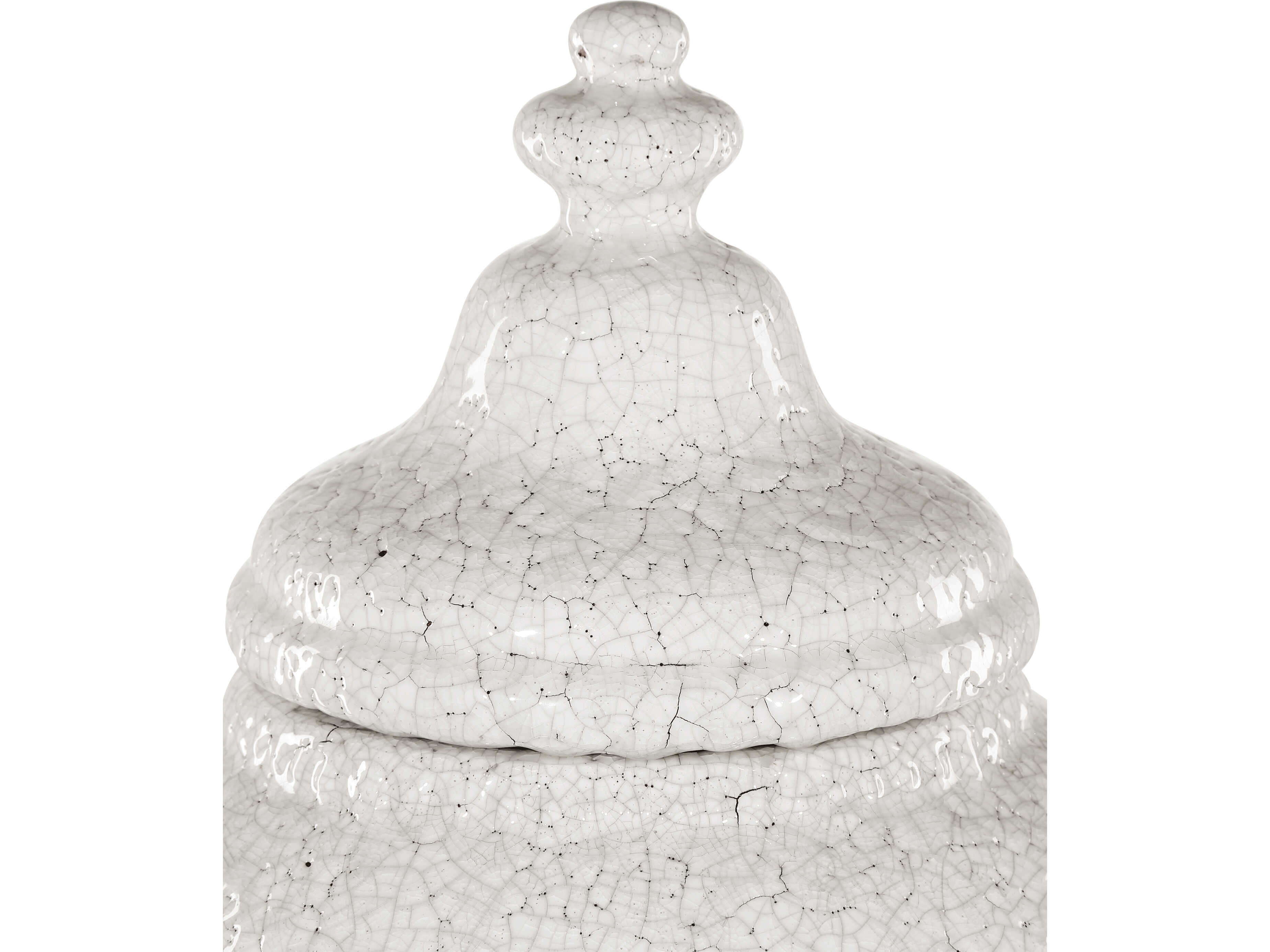 Currey & Company Virginal Antique White Jar