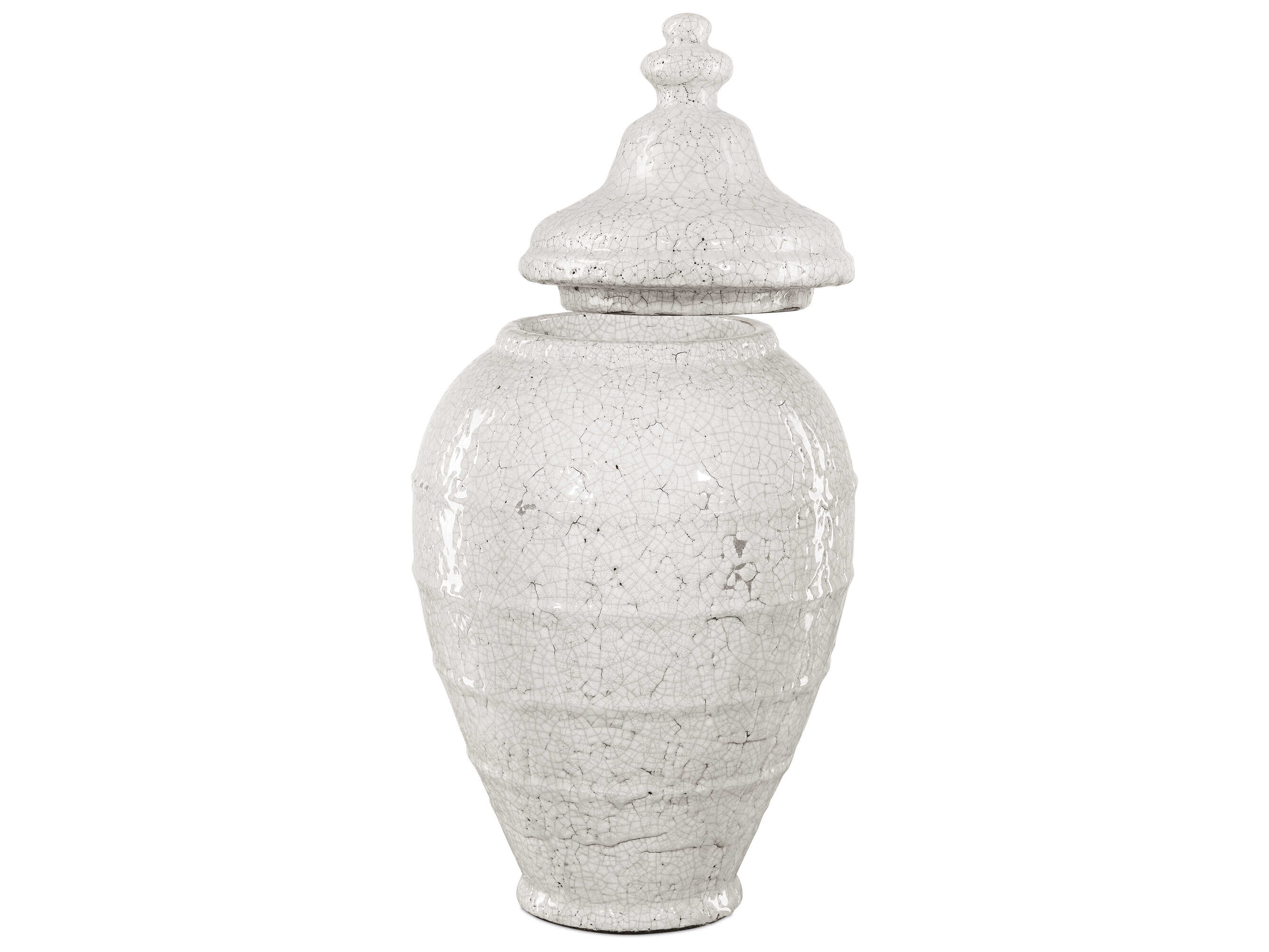 Currey & Company Virginal Antique White Jar