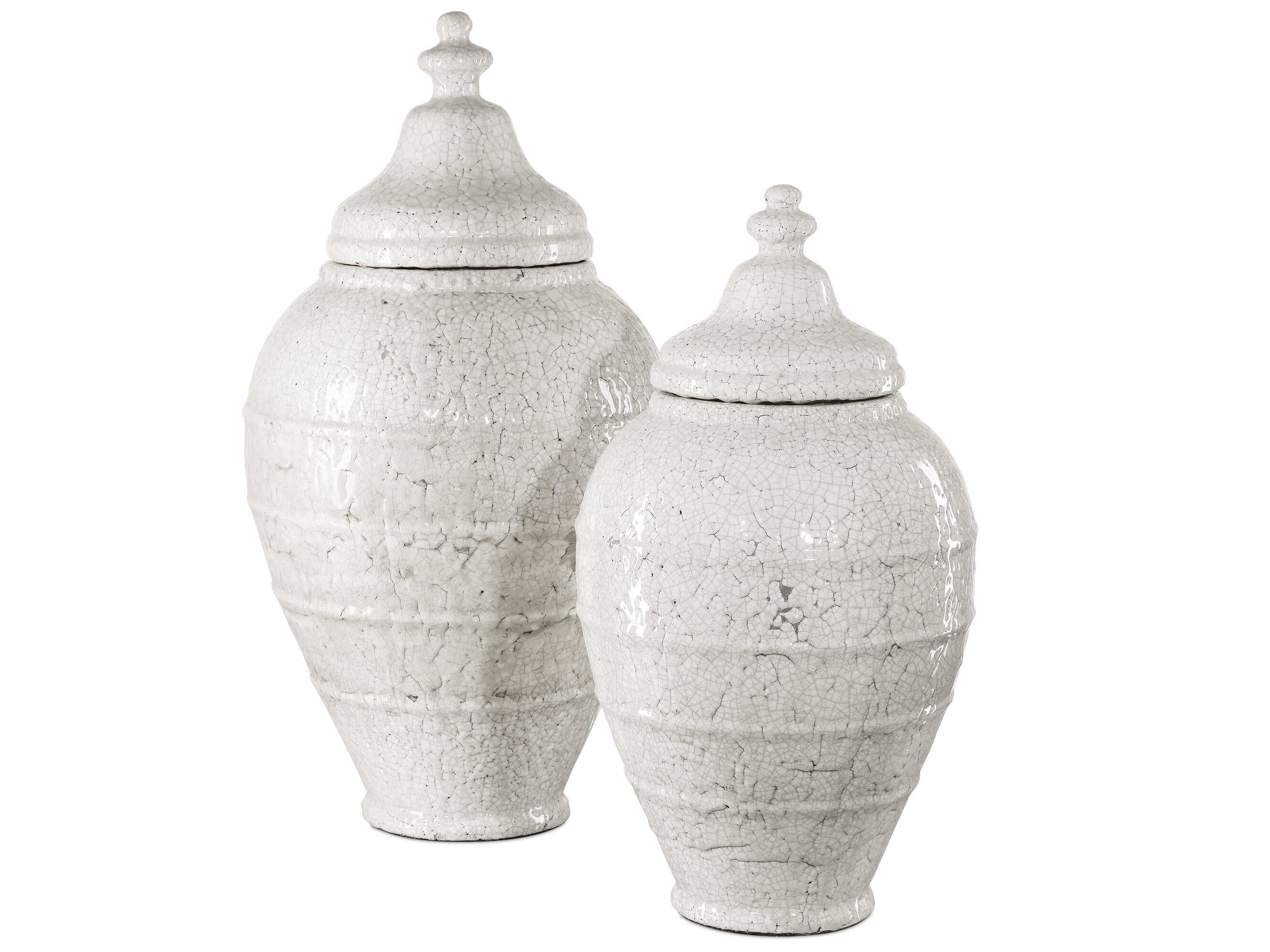 Currey & Company Virginal Antique White Jar