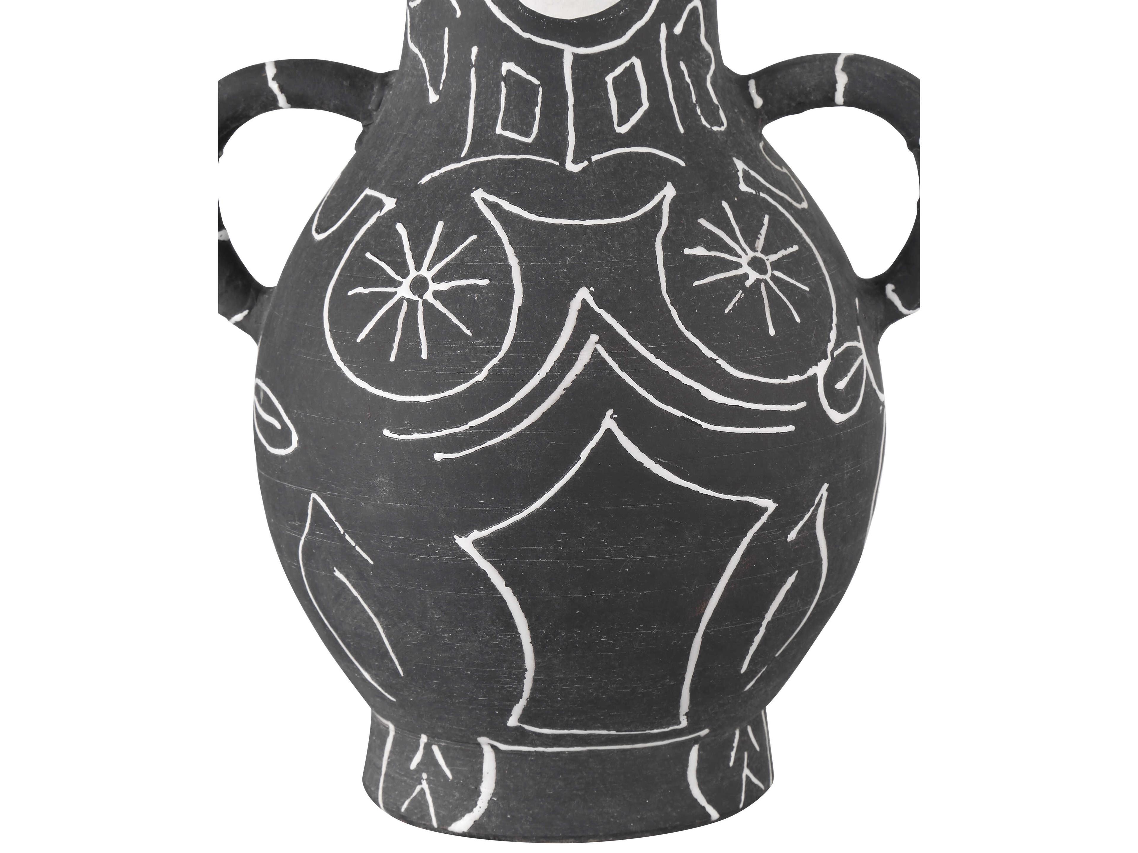 Currey & Company Saint-Paul-de-Vence Black White Vase