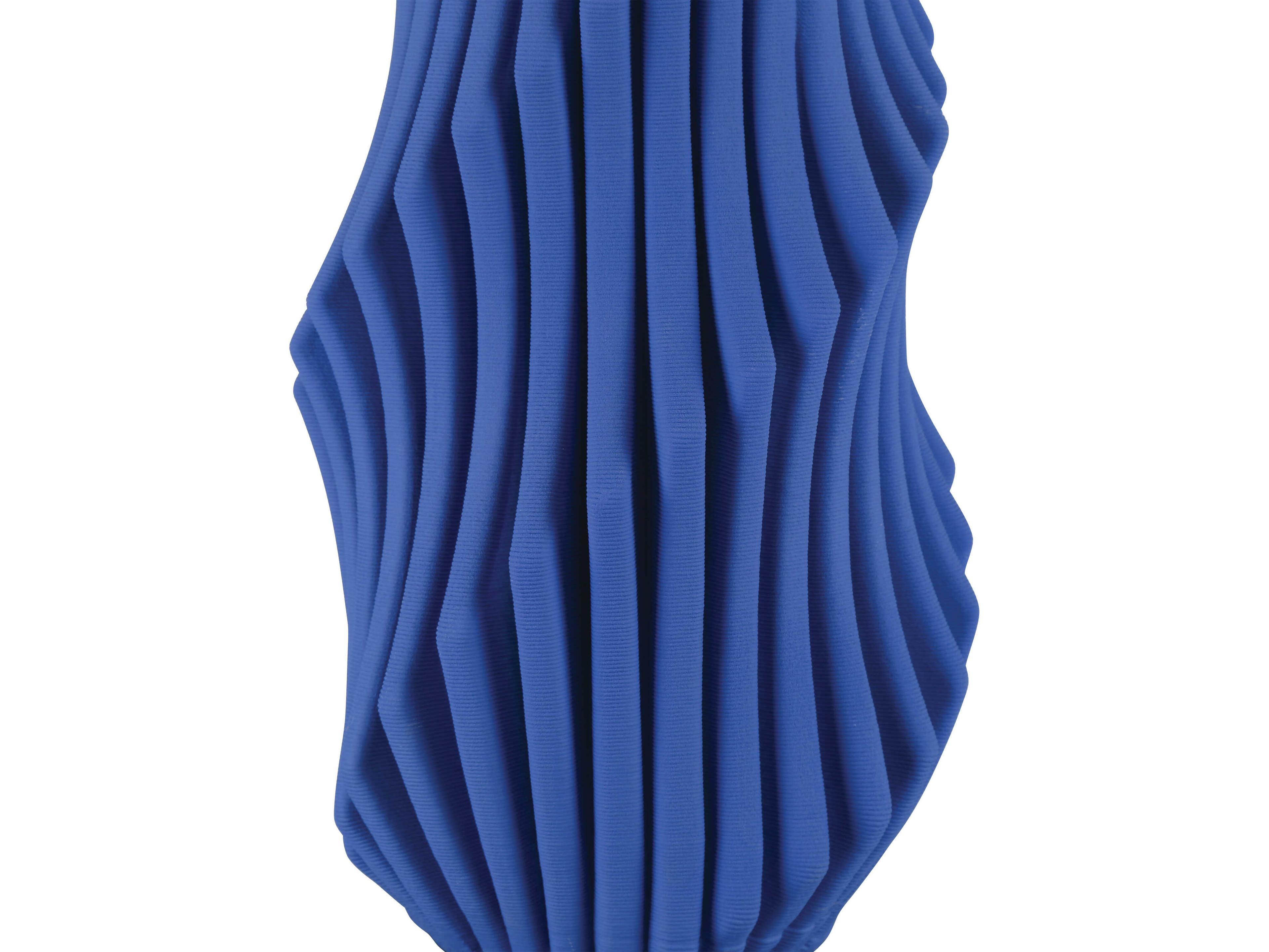 Currey & Company Cobalt Blue Pleat Vase