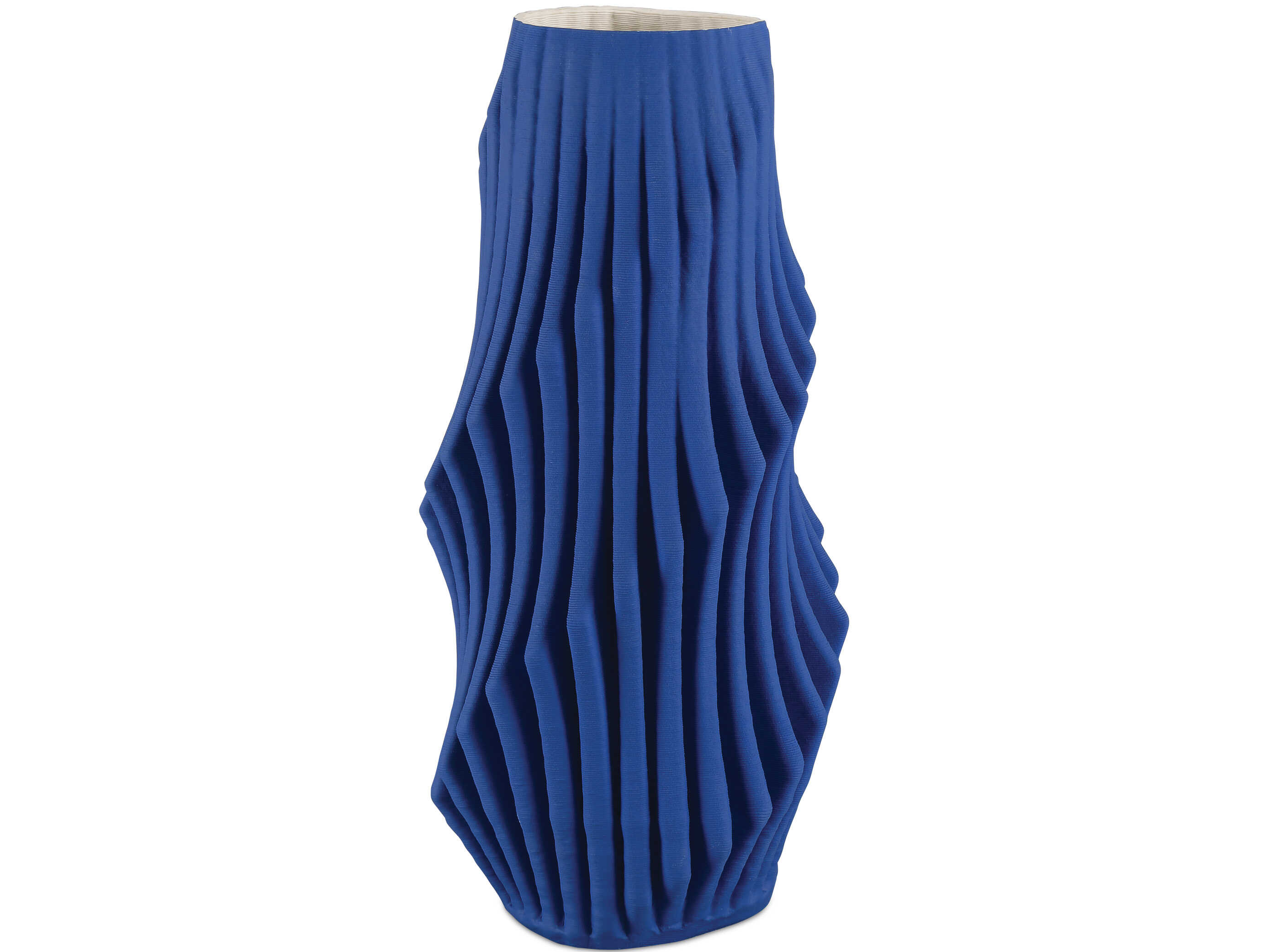 Currey & Company Cobalt Blue Pleat Vase