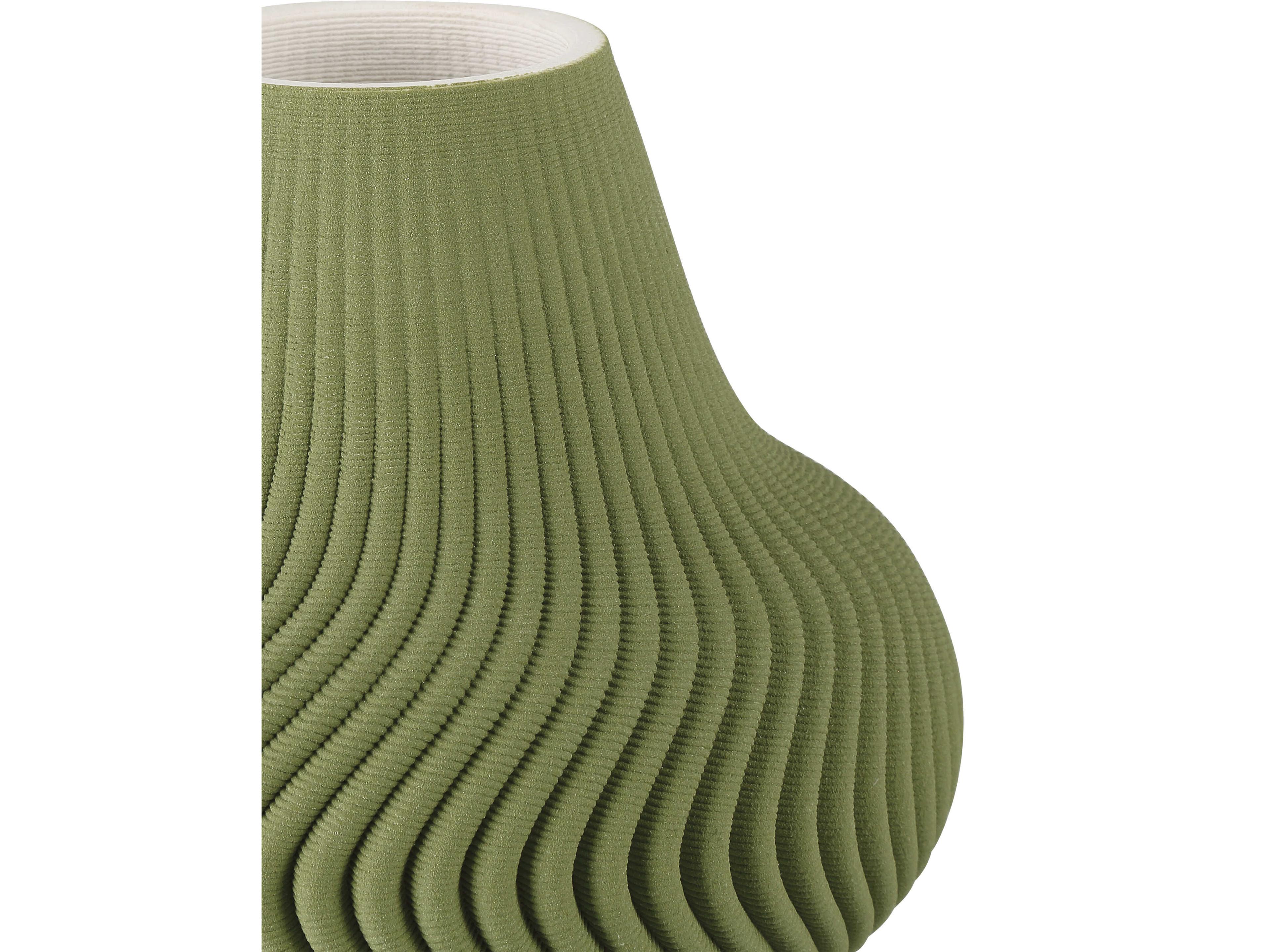 Currey & Company Green Plisse Vase