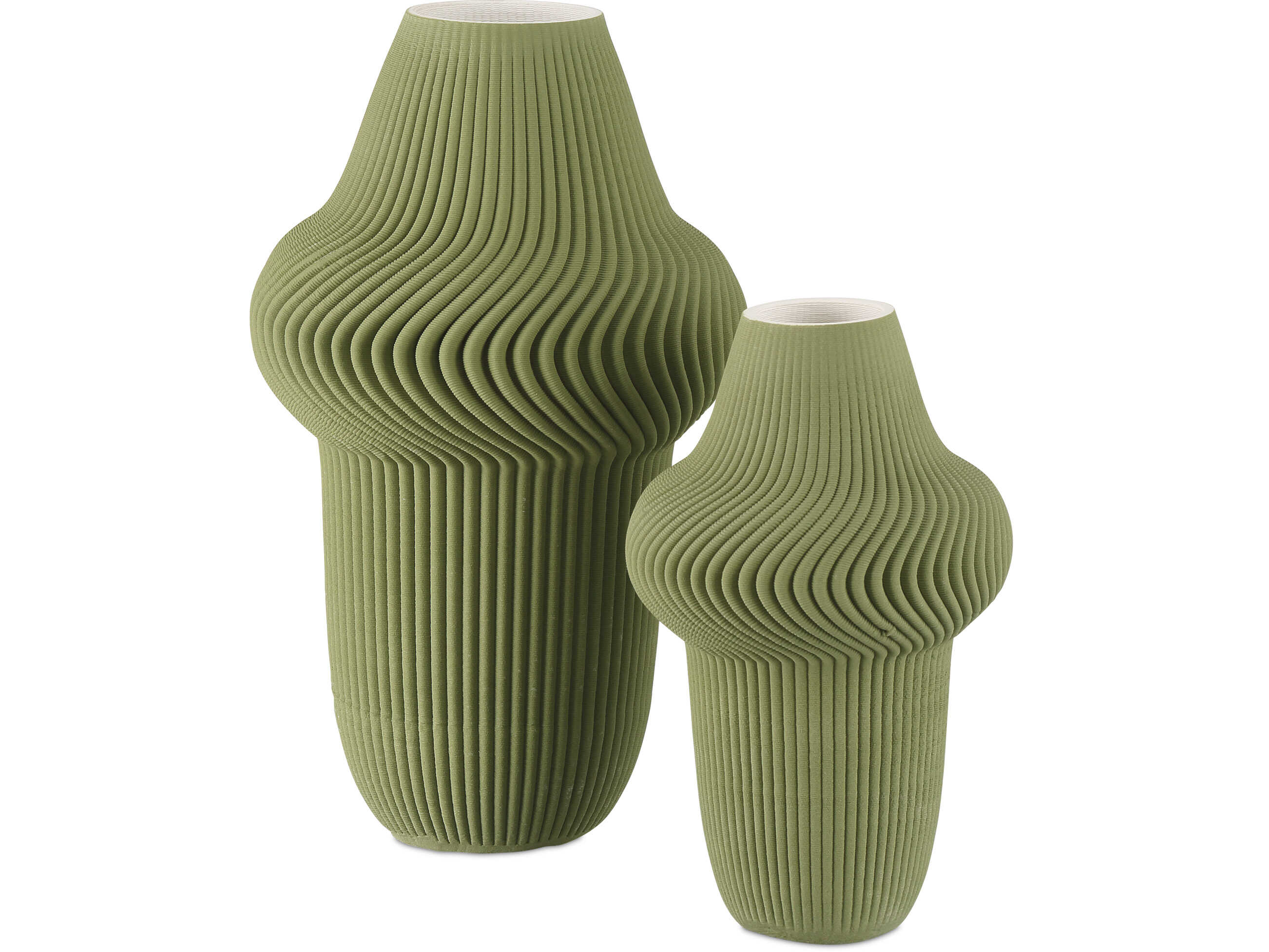 Currey & Company Green Plisse Vase
