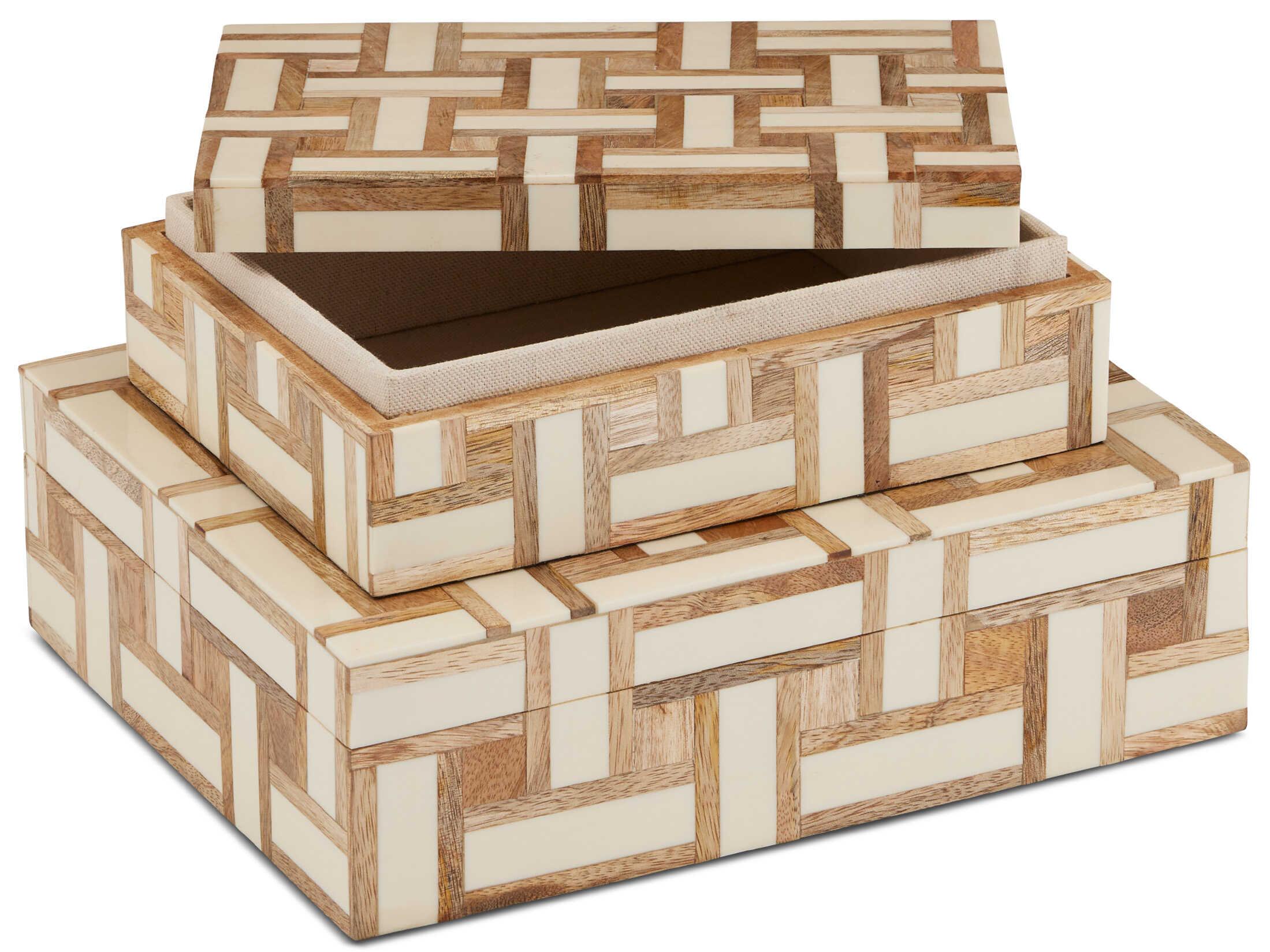 Currey & Company Aarna Cream Box Set of 2