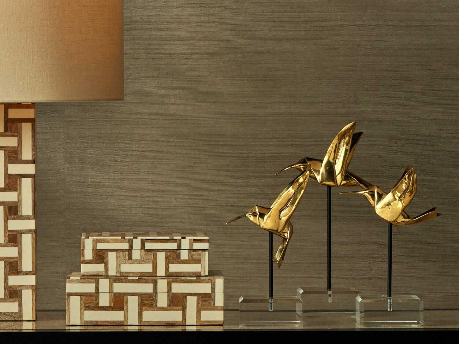 Currey & Company Gold Hummingbirds Sculpture Set of 3