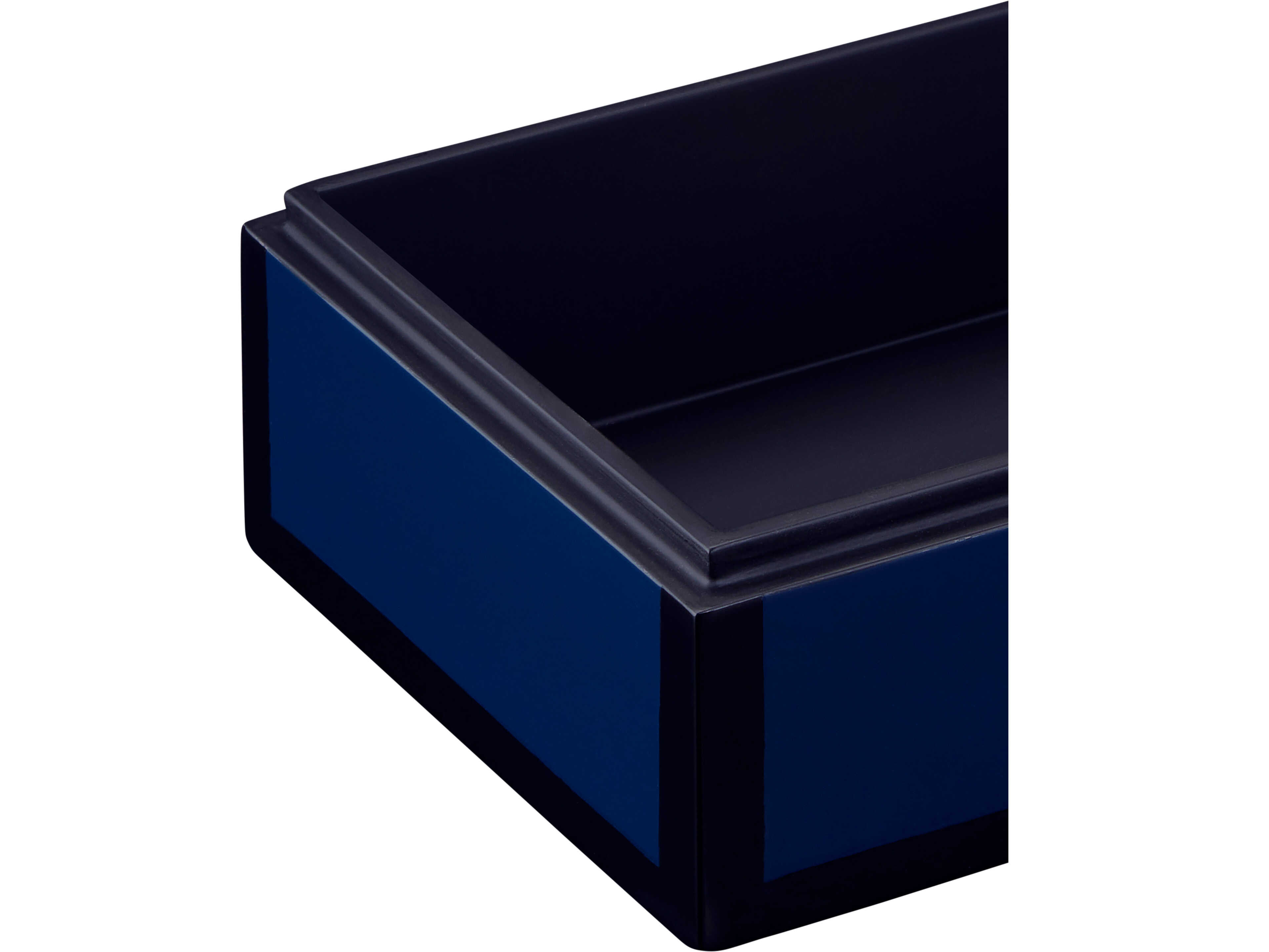 Currey & Company Navy Lacquer Box Set of 2