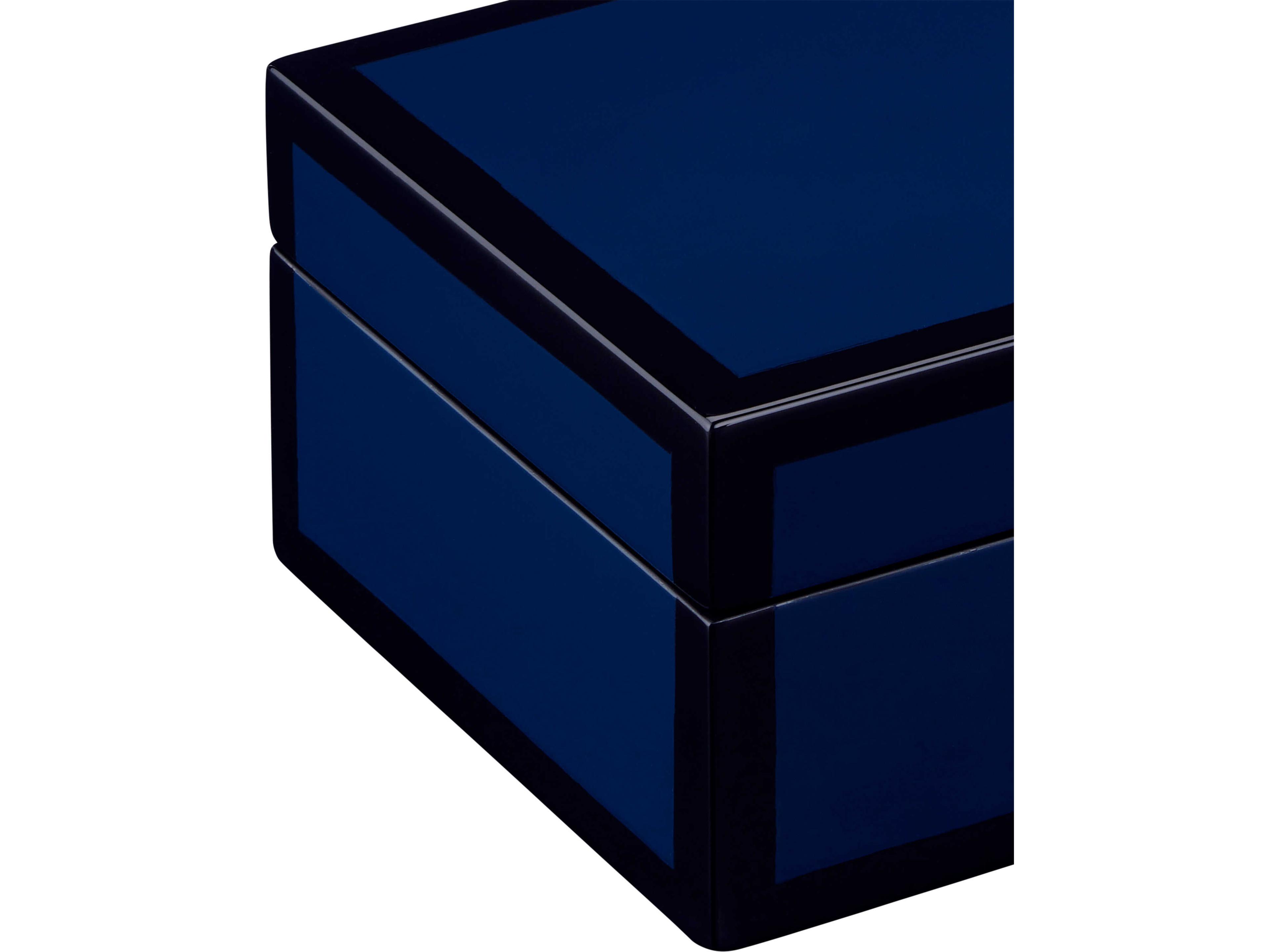 Currey & Company Navy Lacquer Box Set of 2