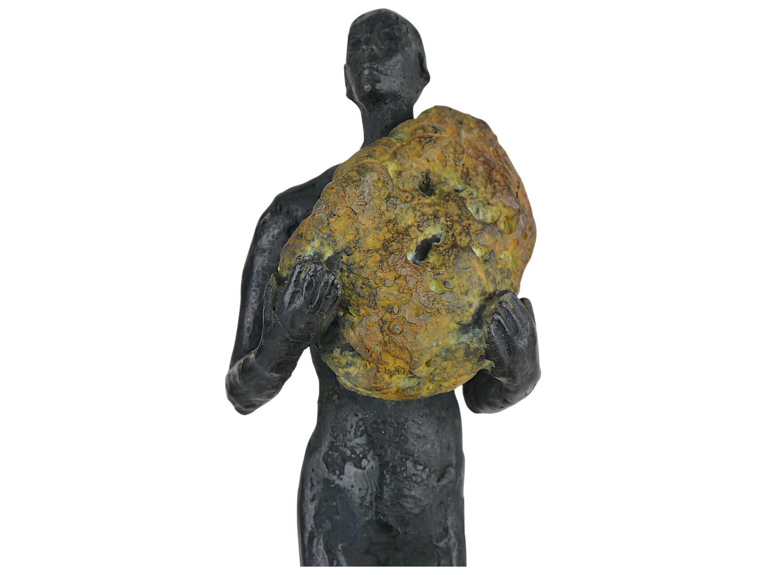 Currey & Company Man on Rock Sculpture